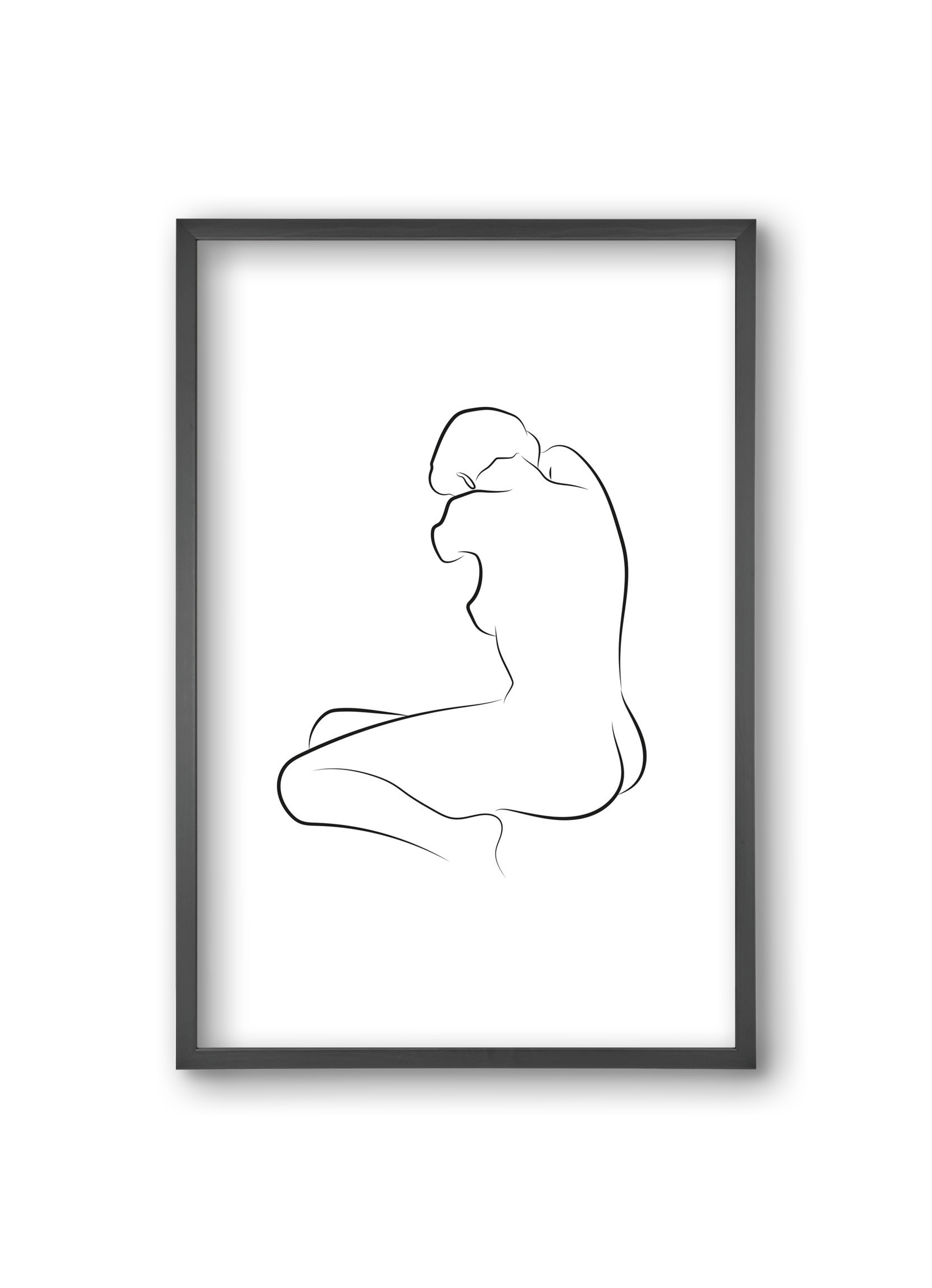 Akt 2, 20x30 cm (20x30 cm), Fekete keret