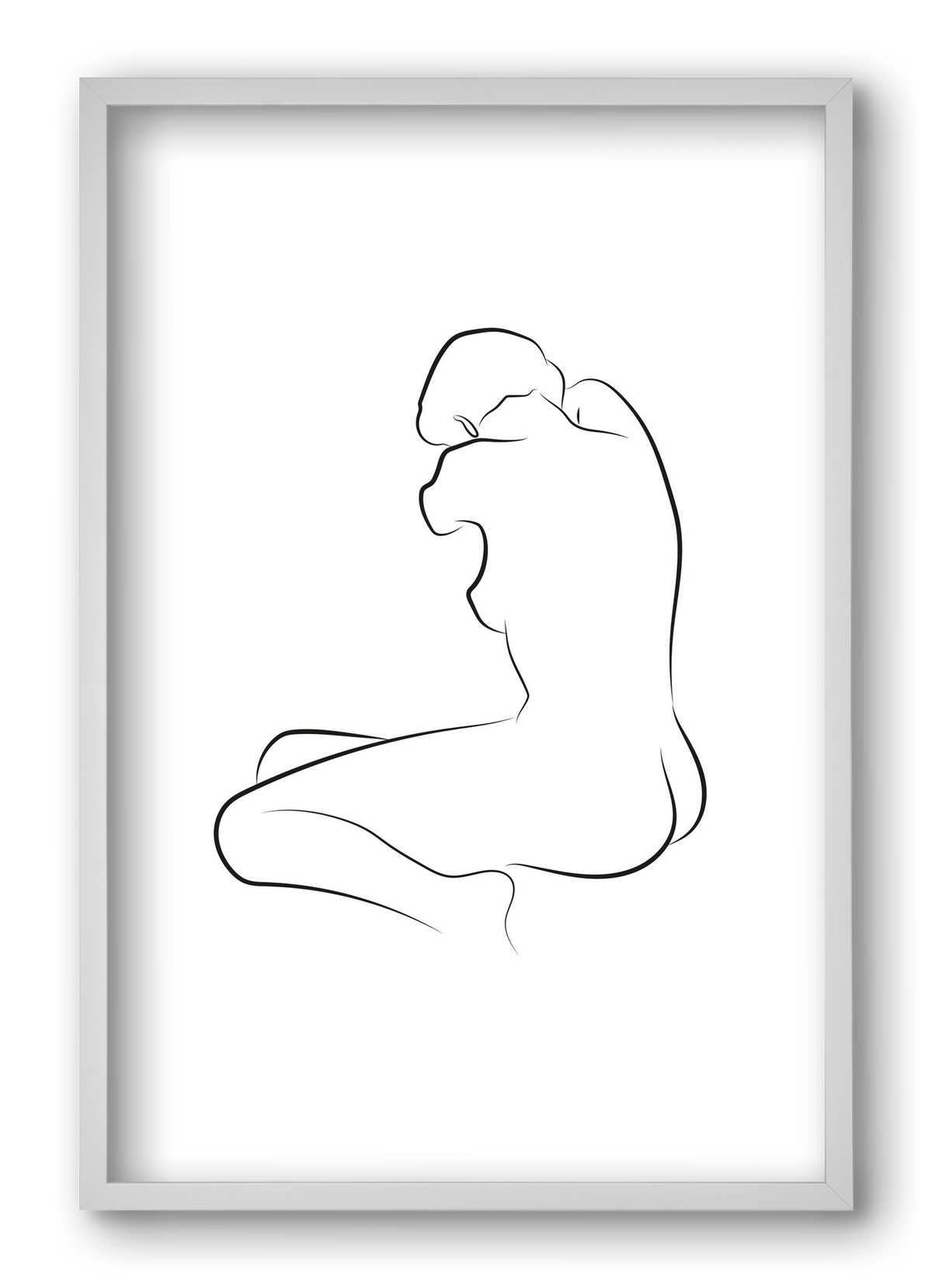 Akt 2, 40x60 cm (40x60 cm), Fehér keret