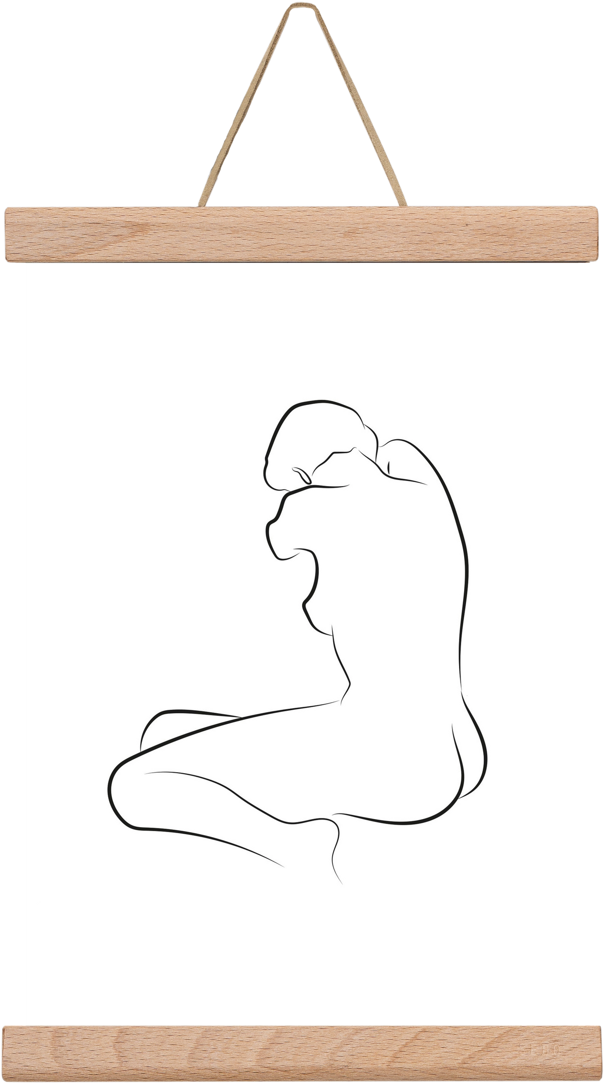 Akt 2, 20x30 cm (20x30 cm), Tölgy akasztó