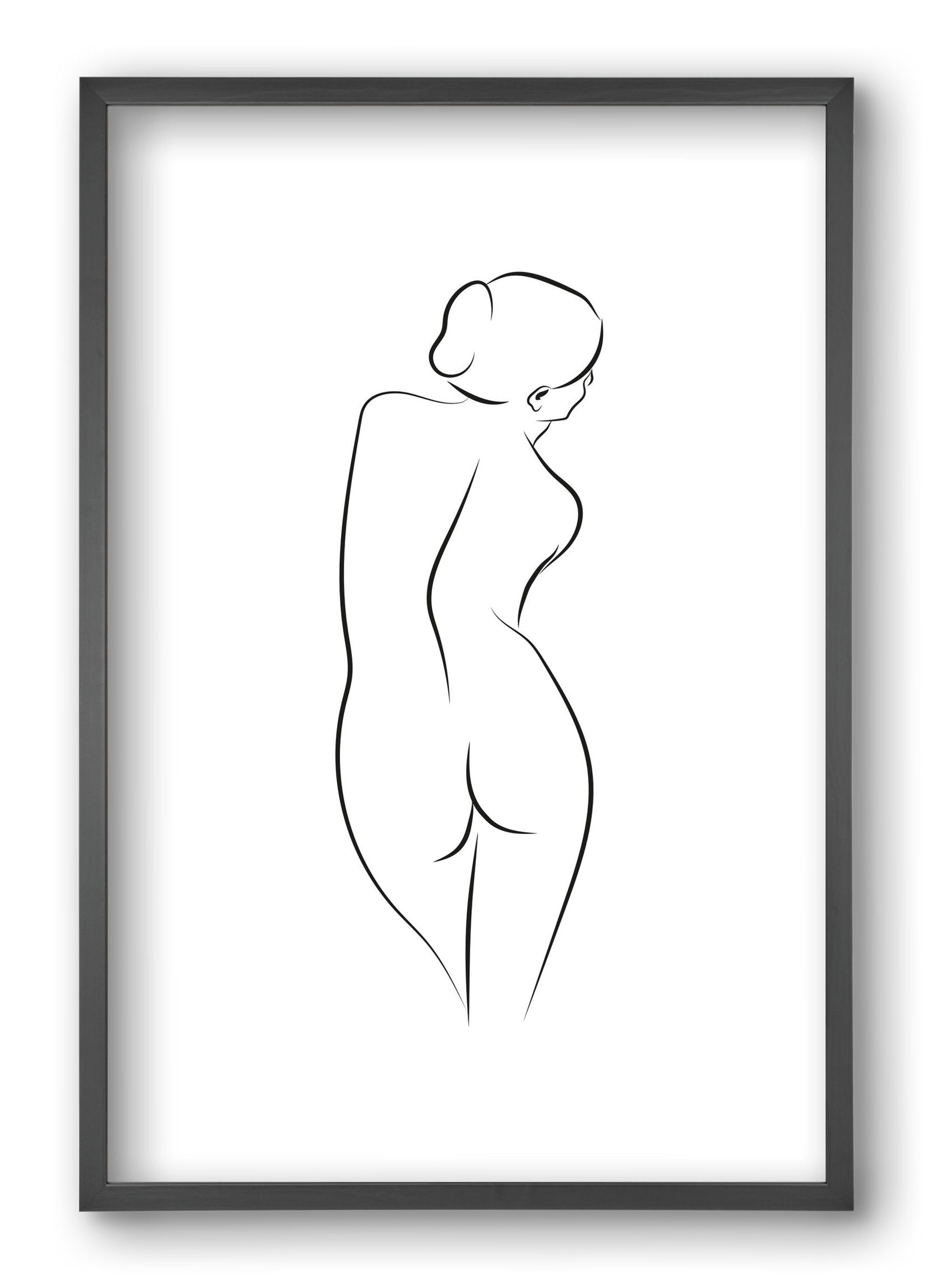 Akt 1, 40x60 cm (40x60 cm), Fekete keret