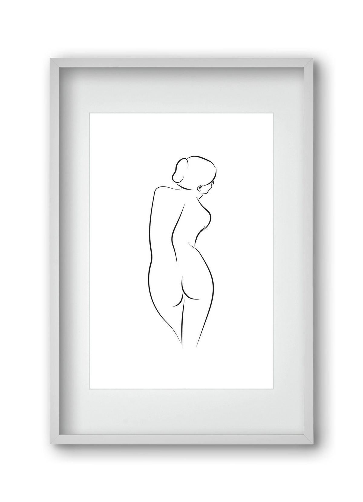 Akt 1, 30x45 cm (20x30 cm), Fehér keret, paszpartuval