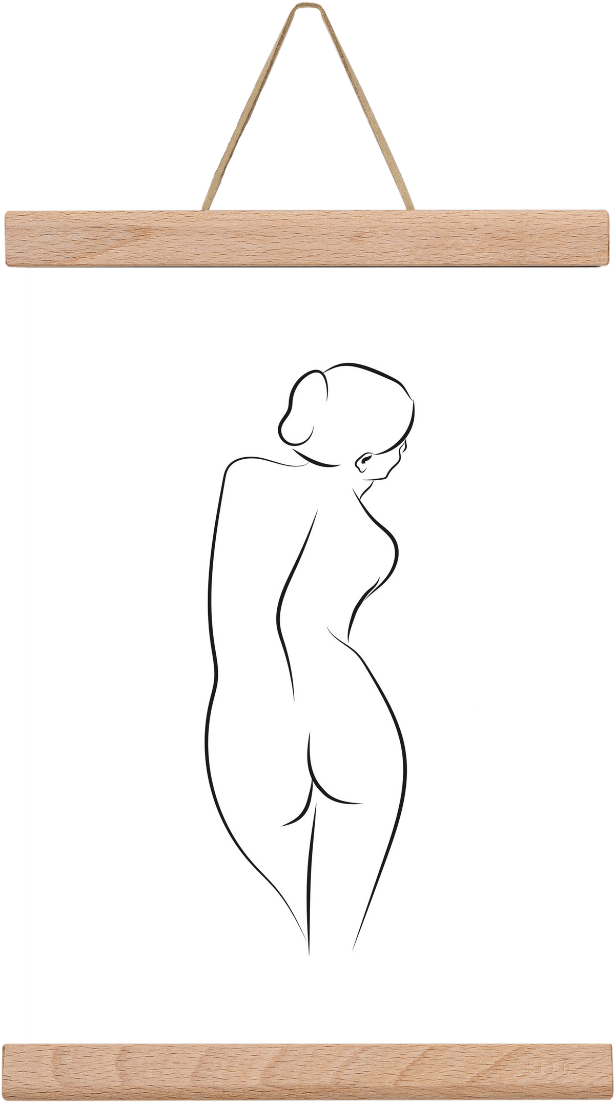 Akt 1, 20x30 cm (20x30 cm), Tölgy akasztó