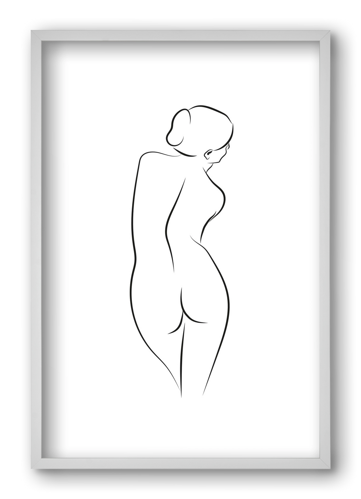 Akt 1, 40x60 cm (40x60 cm), Fehér keret