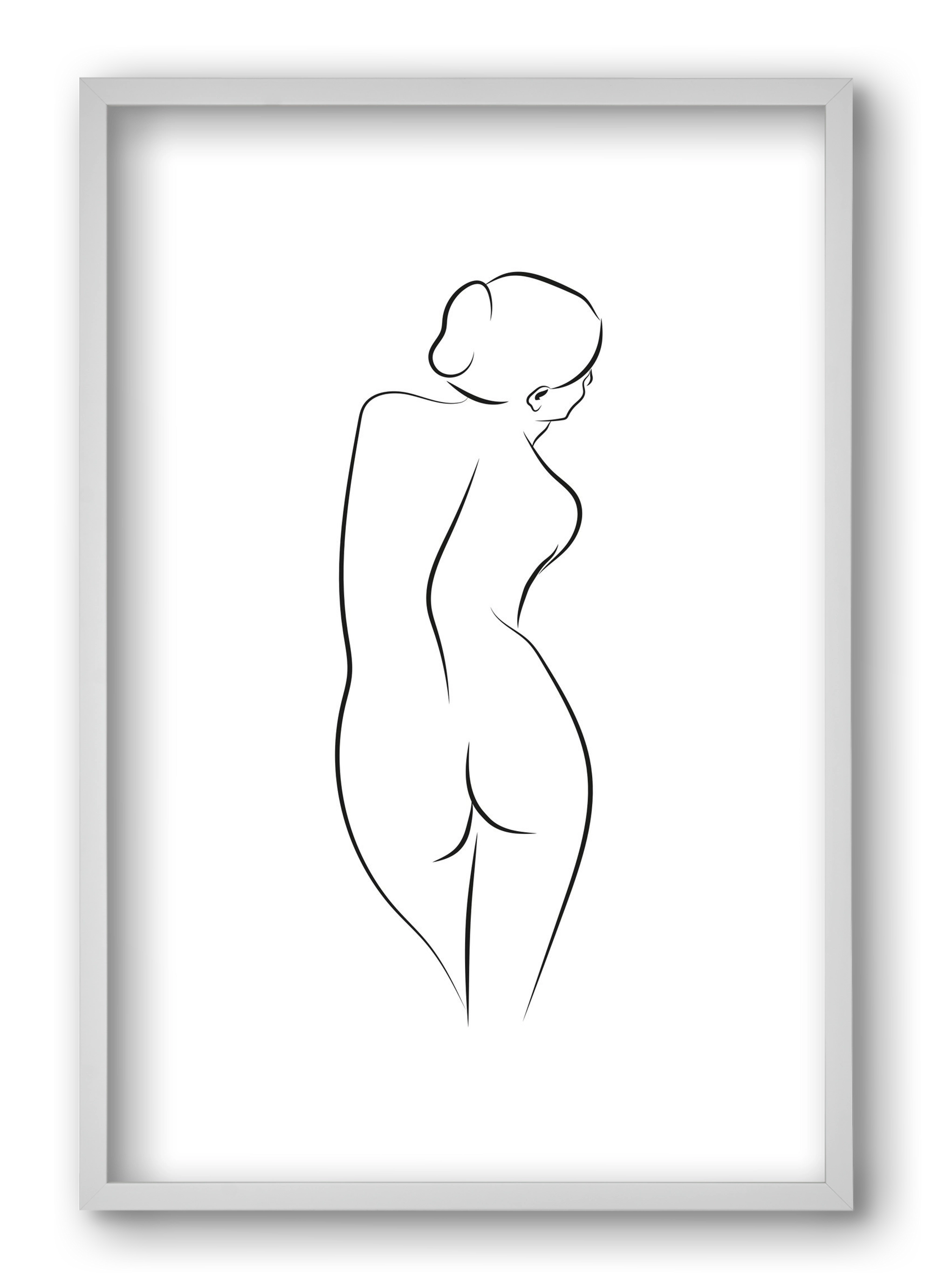 Akt 1, 40x60 cm (40x60 cm), Fehér keret