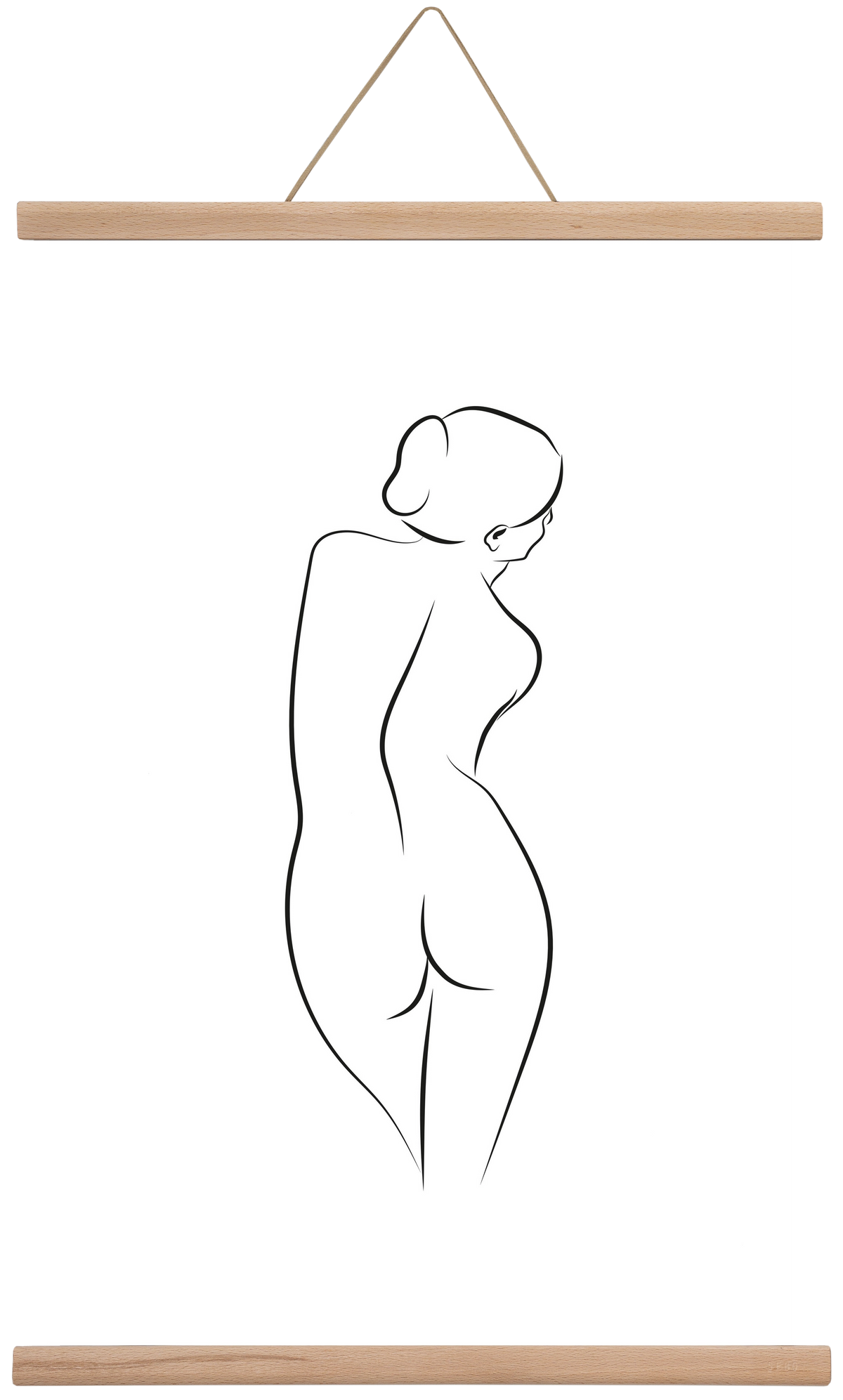 Akt 1, 40x60 cm (40x60 cm), Tölgy akasztó