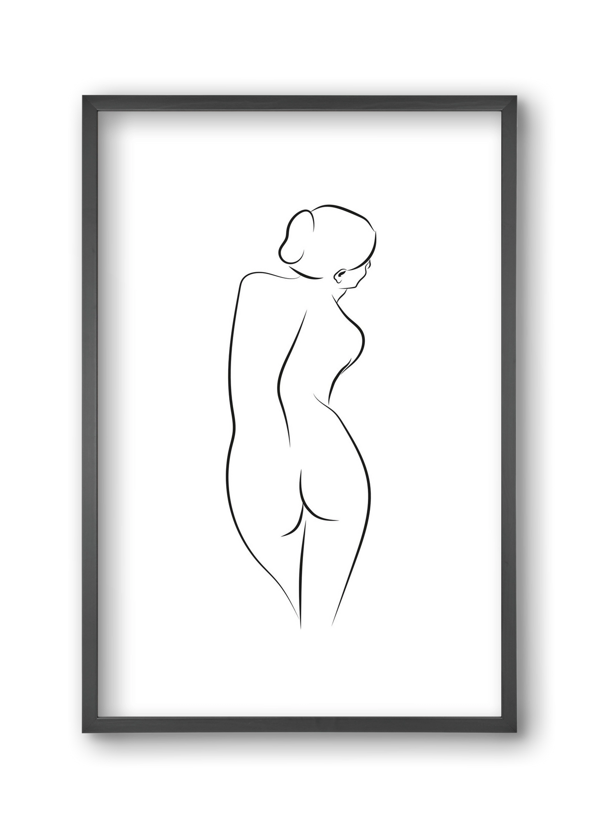 Akt 1, 30x45 cm (30x45 cm), Fekete keret