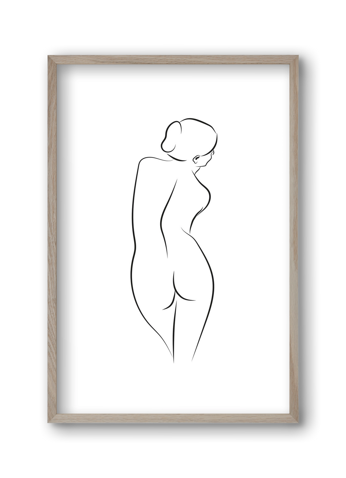 Akt 1, 30x45 cm (30x45 cm), Tölgy keret