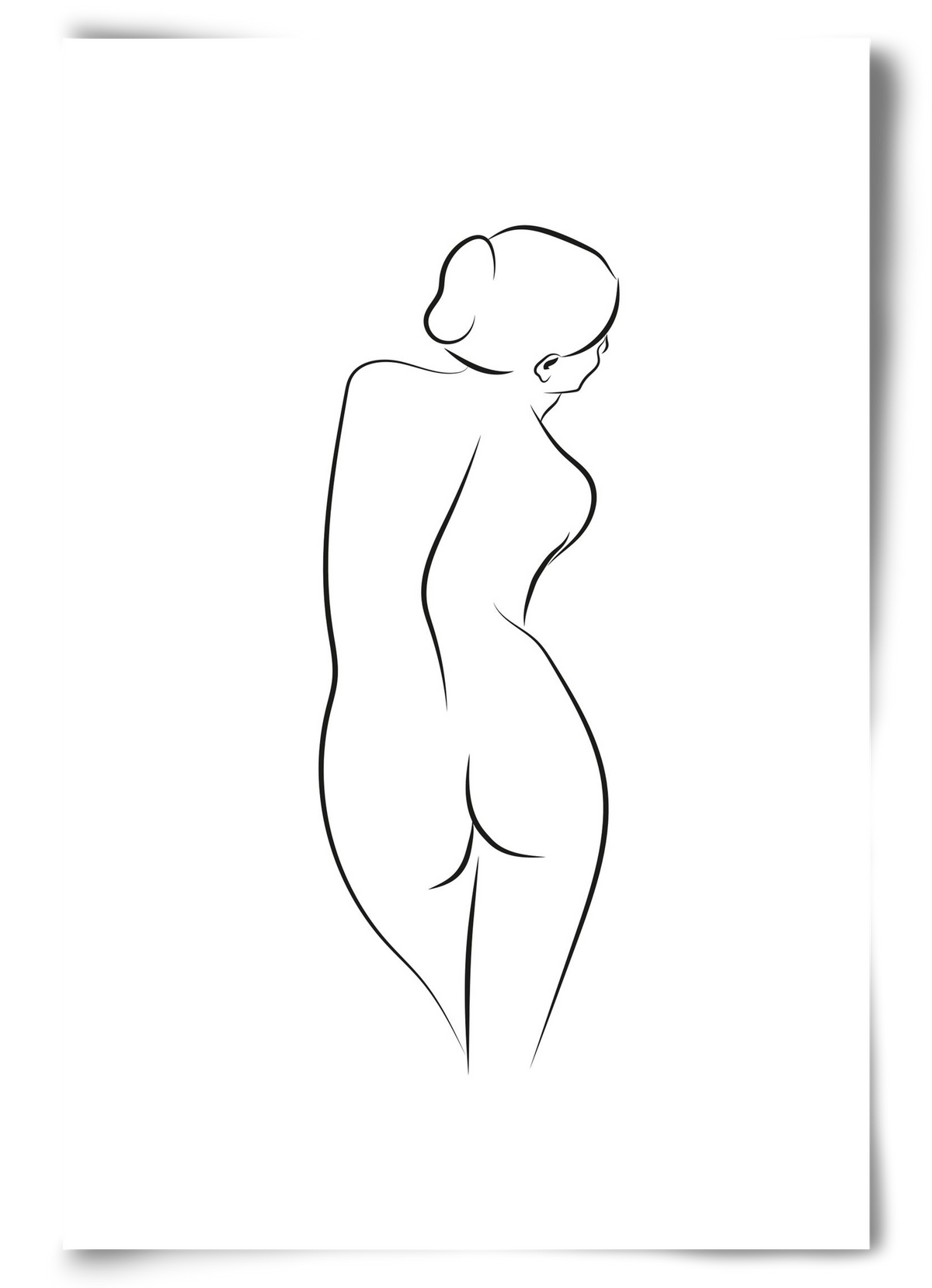 Akt 1, 60x90 cm, Keret nélkül