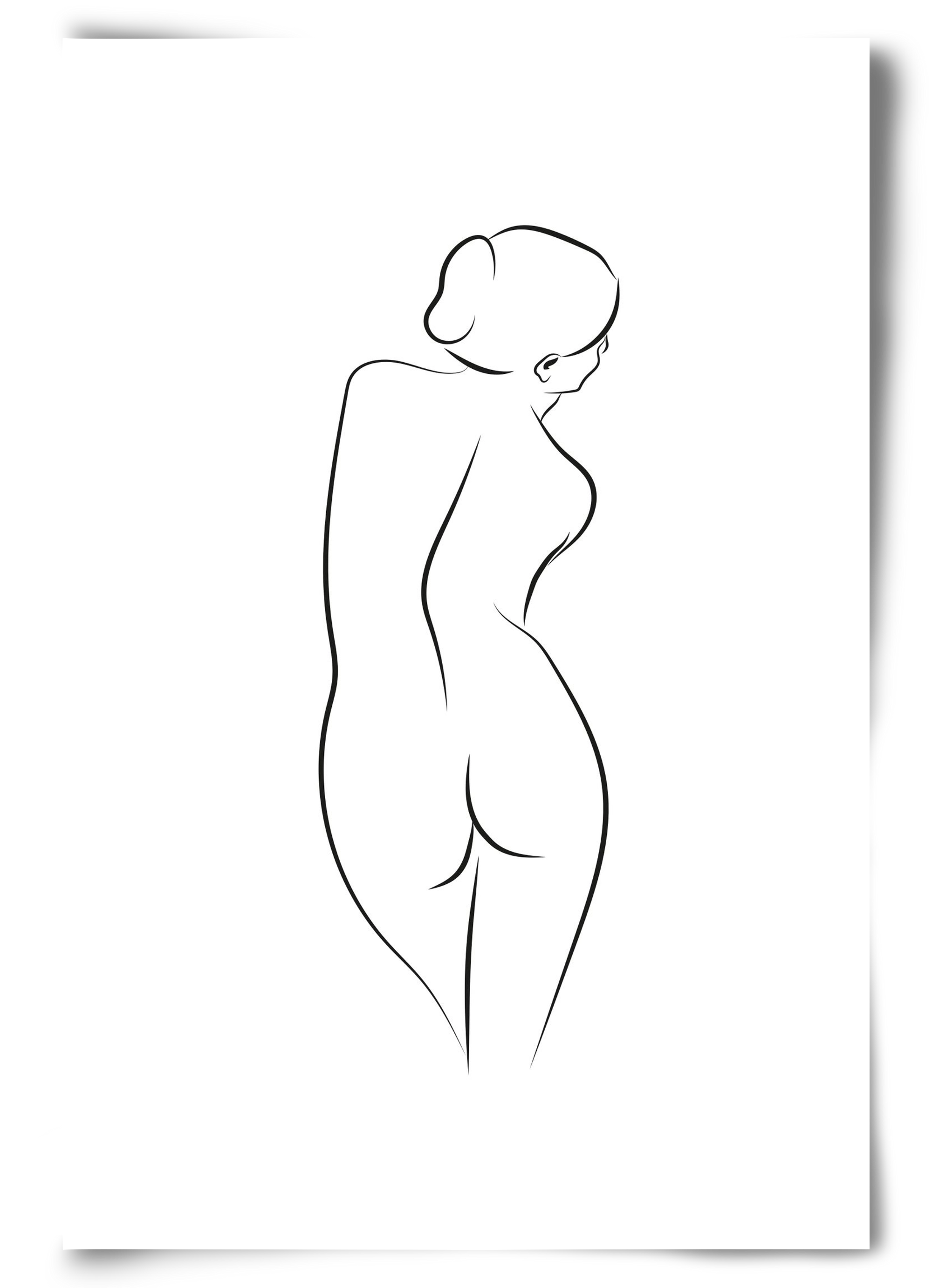 Akt 1, 60x90 cm, Keret nélkül