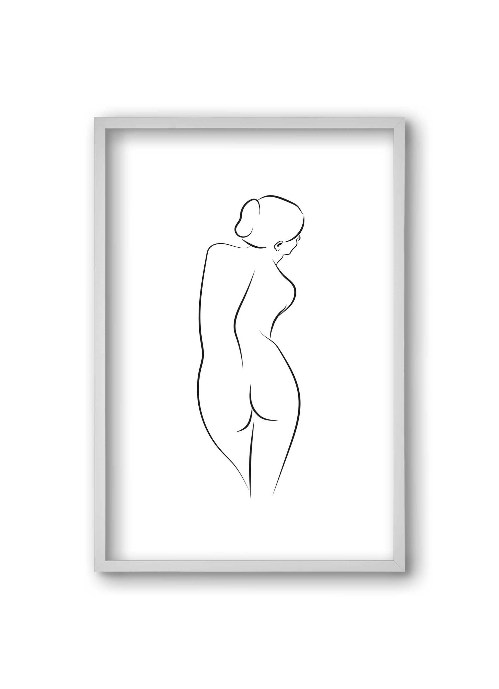 Akt 1, 20x30 cm (20x30 cm), Fehér keret