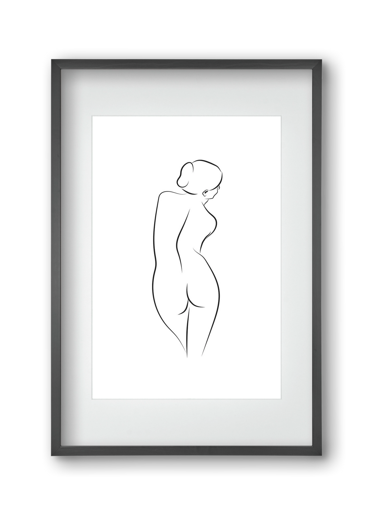 Akt 1, 30x45 cm (20x30 cm), Fekete keret, paszpartuval