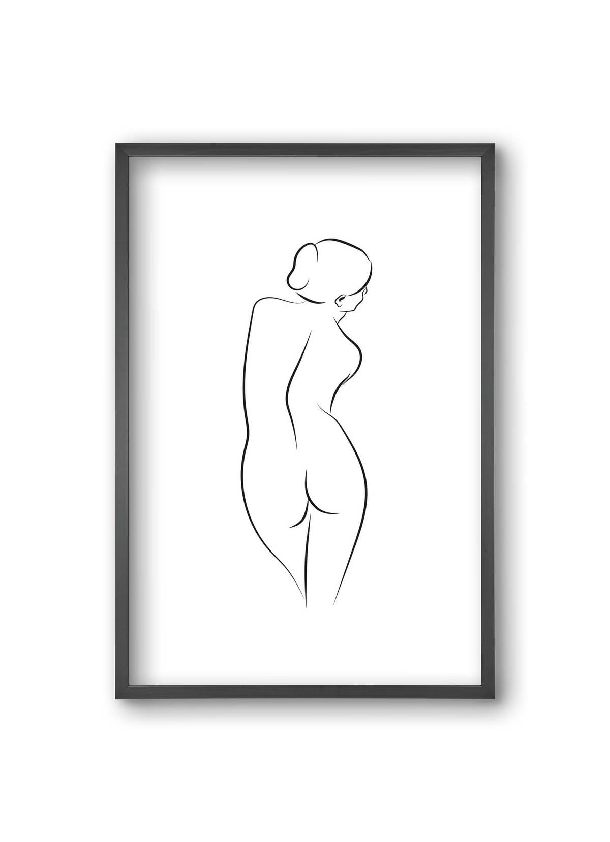 Akt 1, 20x30 cm (20x30 cm), Fekete keret