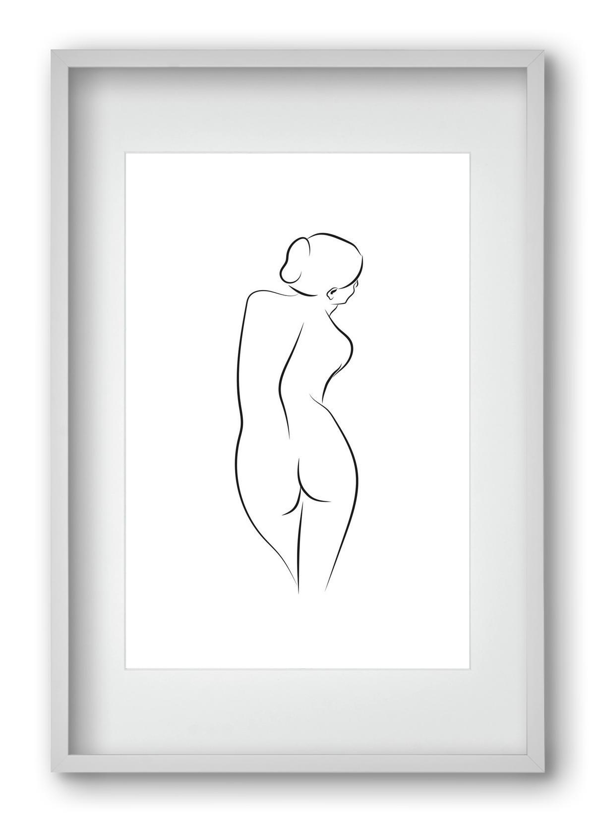 Akt 1, 40x60 cm (30x45 cm), Fehér keret, paszpartuval