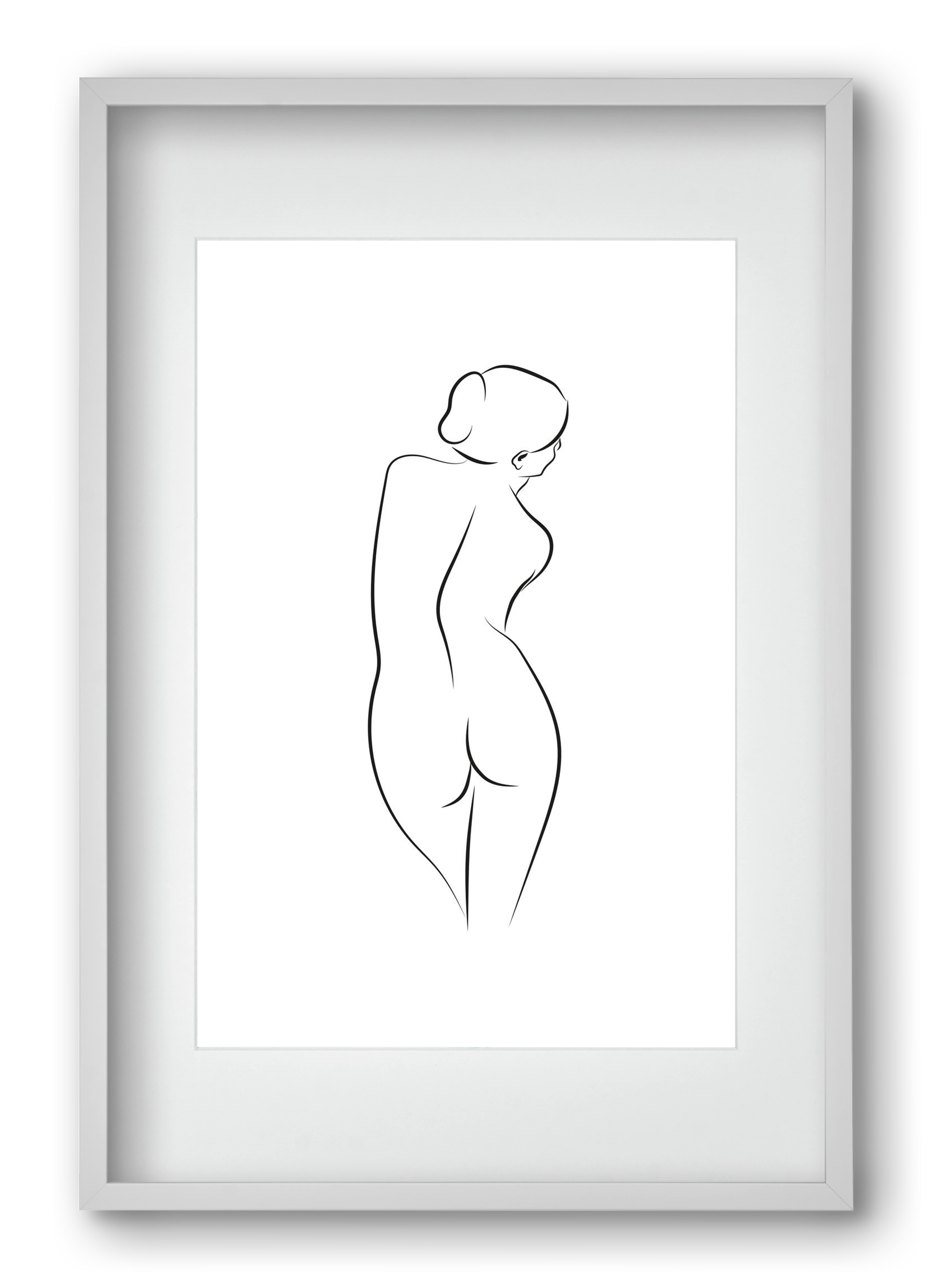 Akt 1, 40x60 cm (30x45 cm), Fehér keret, paszpartuval