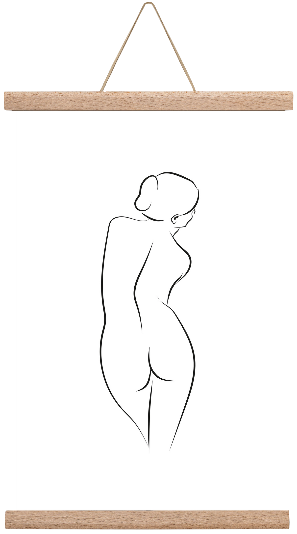 Akt 1, 30x45 cm (30x45 cm), Tölgy akasztó