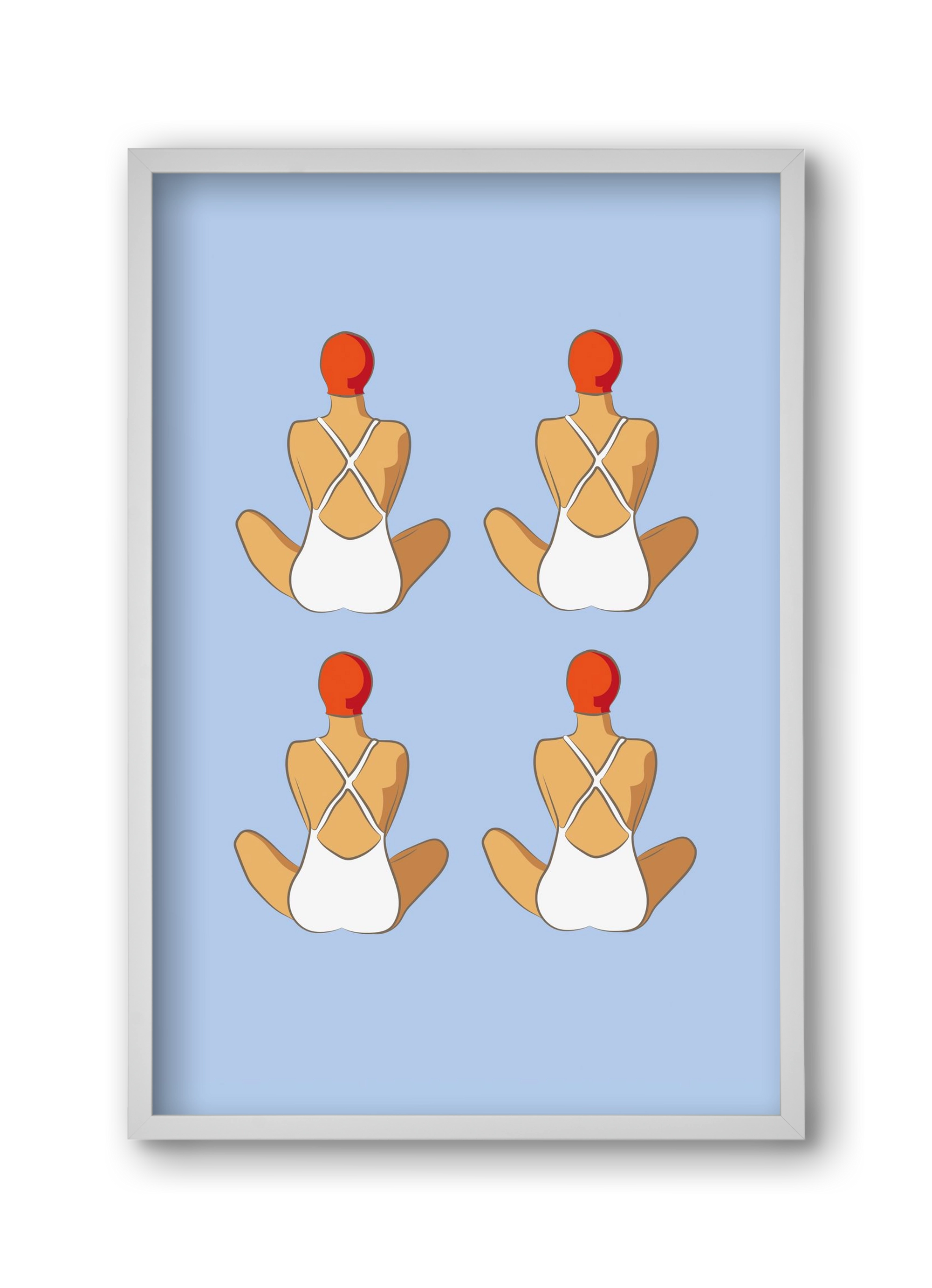 Beach 1, 30x45 cm (30x45 cm), Fehér keret