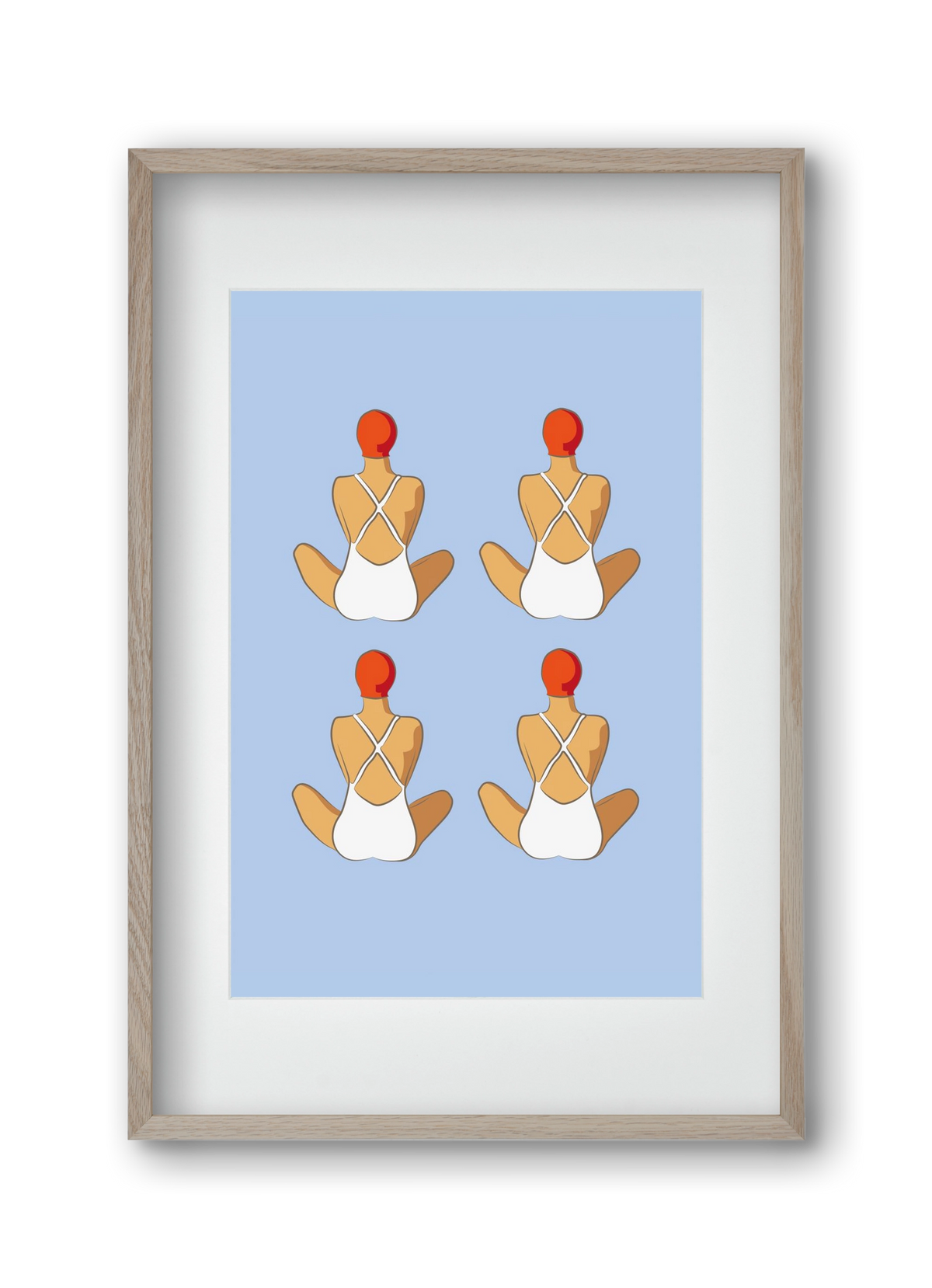 Beach 1, 30x45 cm (20x30 cm), Tölgy keret, paszpartuval