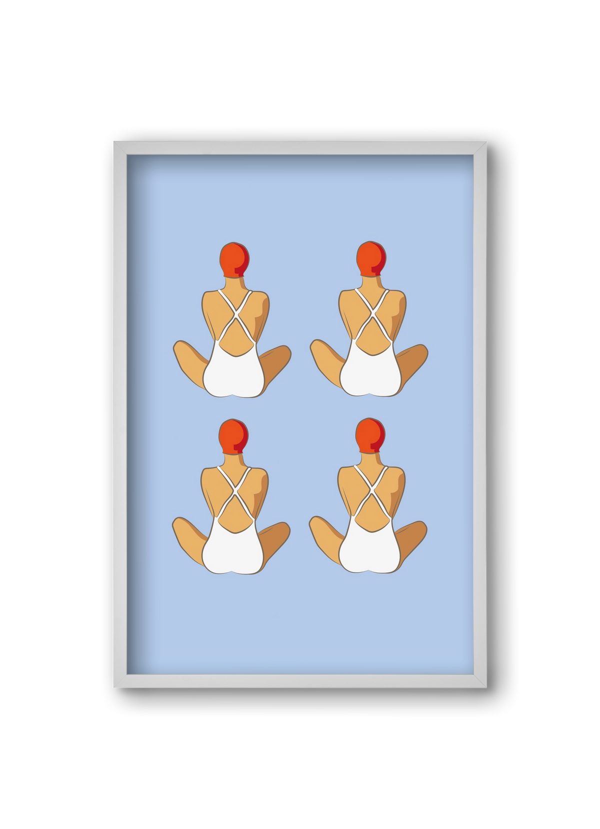 Beach 1, 20x30 cm (20x30 cm), Fehér keret