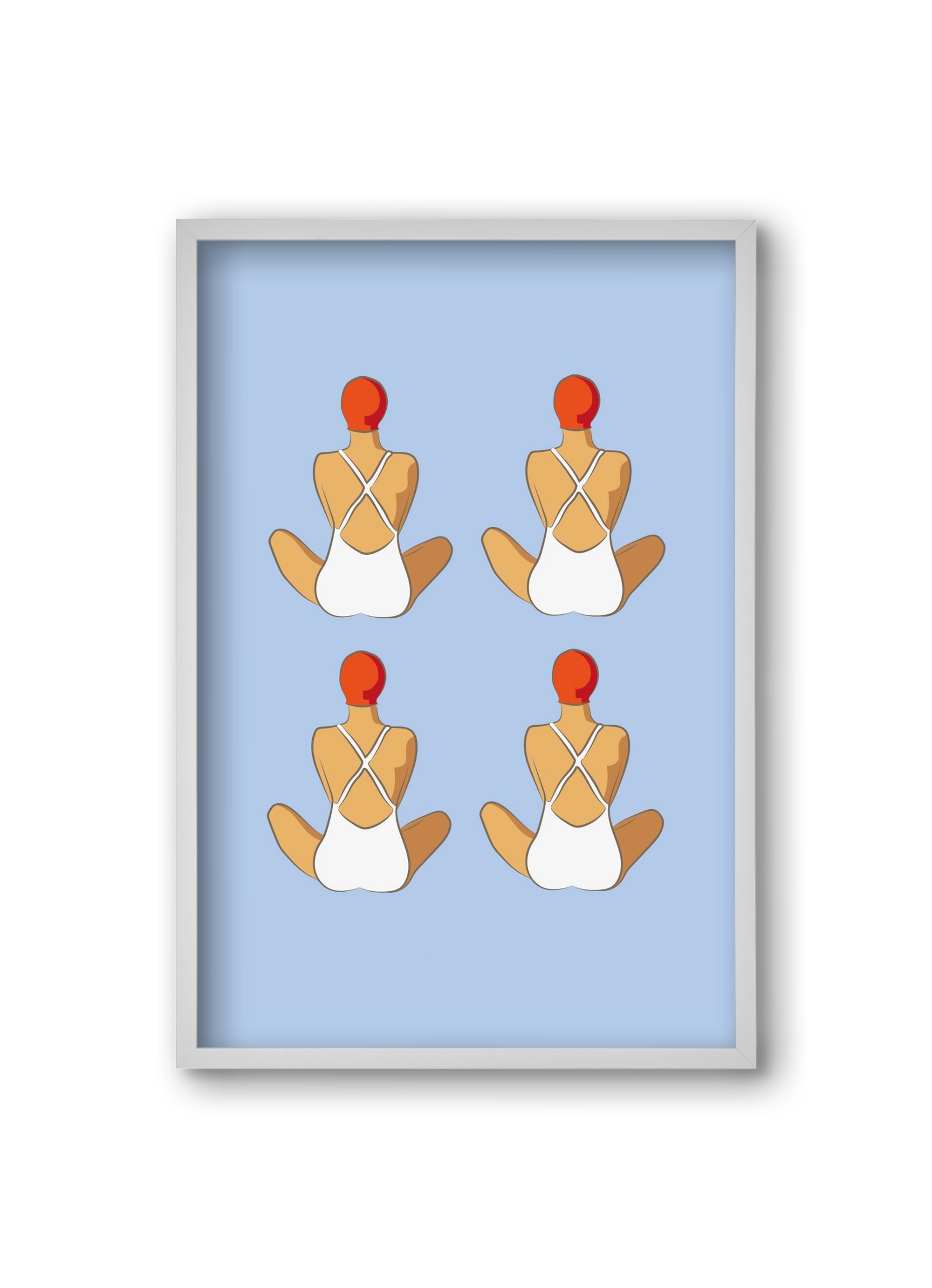 Beach 1, 20x30 cm (20x30 cm), Fehér keret