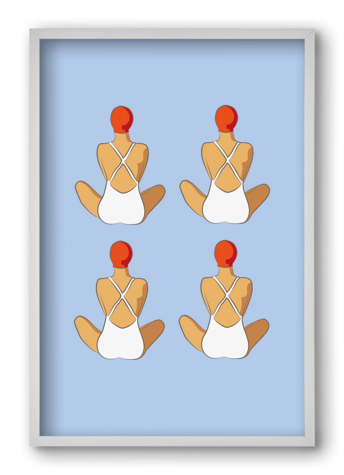 Beach 1, 40x60 cm (40x60 cm), Fehér keret