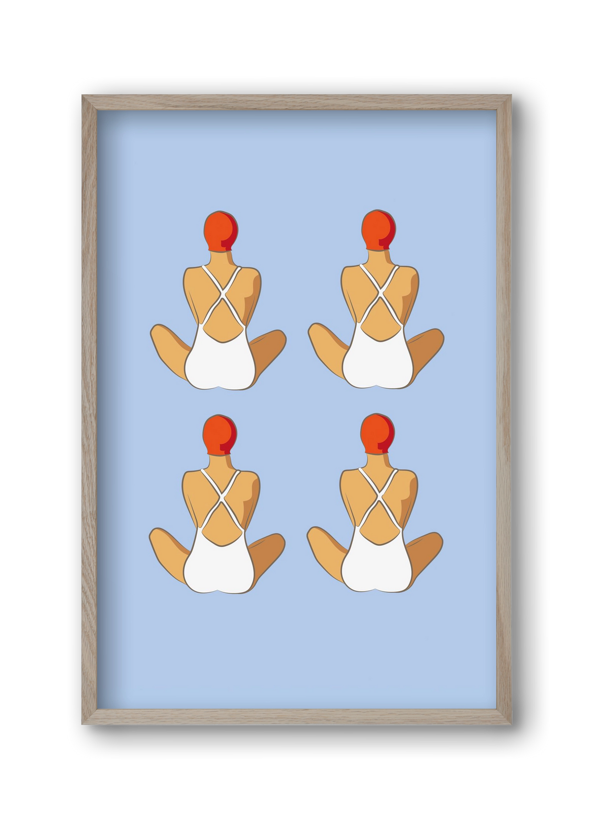 Beach 1, 30x45 cm (30x45 cm), Tölgy keret