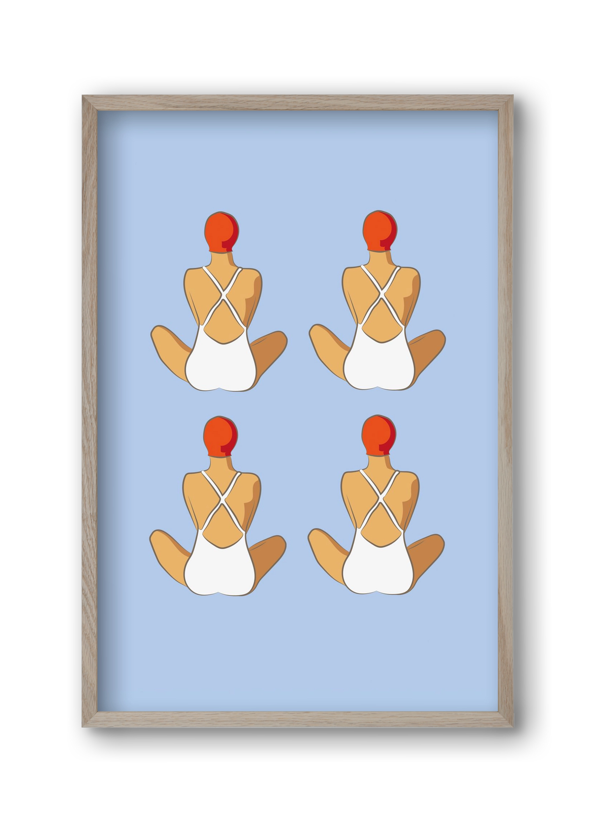 Beach 1, 30x45 cm (30x45 cm), Tölgy keret