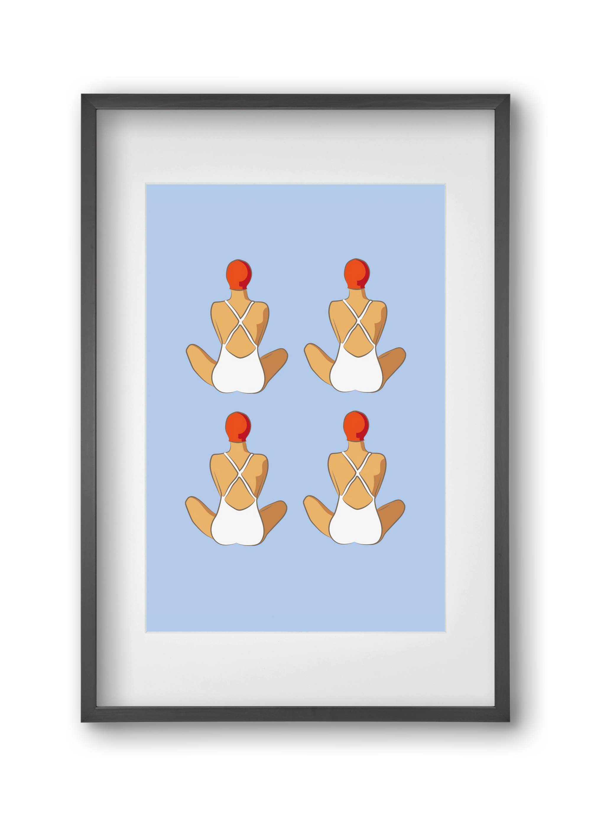 Beach 1, 30x45 cm (20x30 cm), Fekete keret, paszpartuval