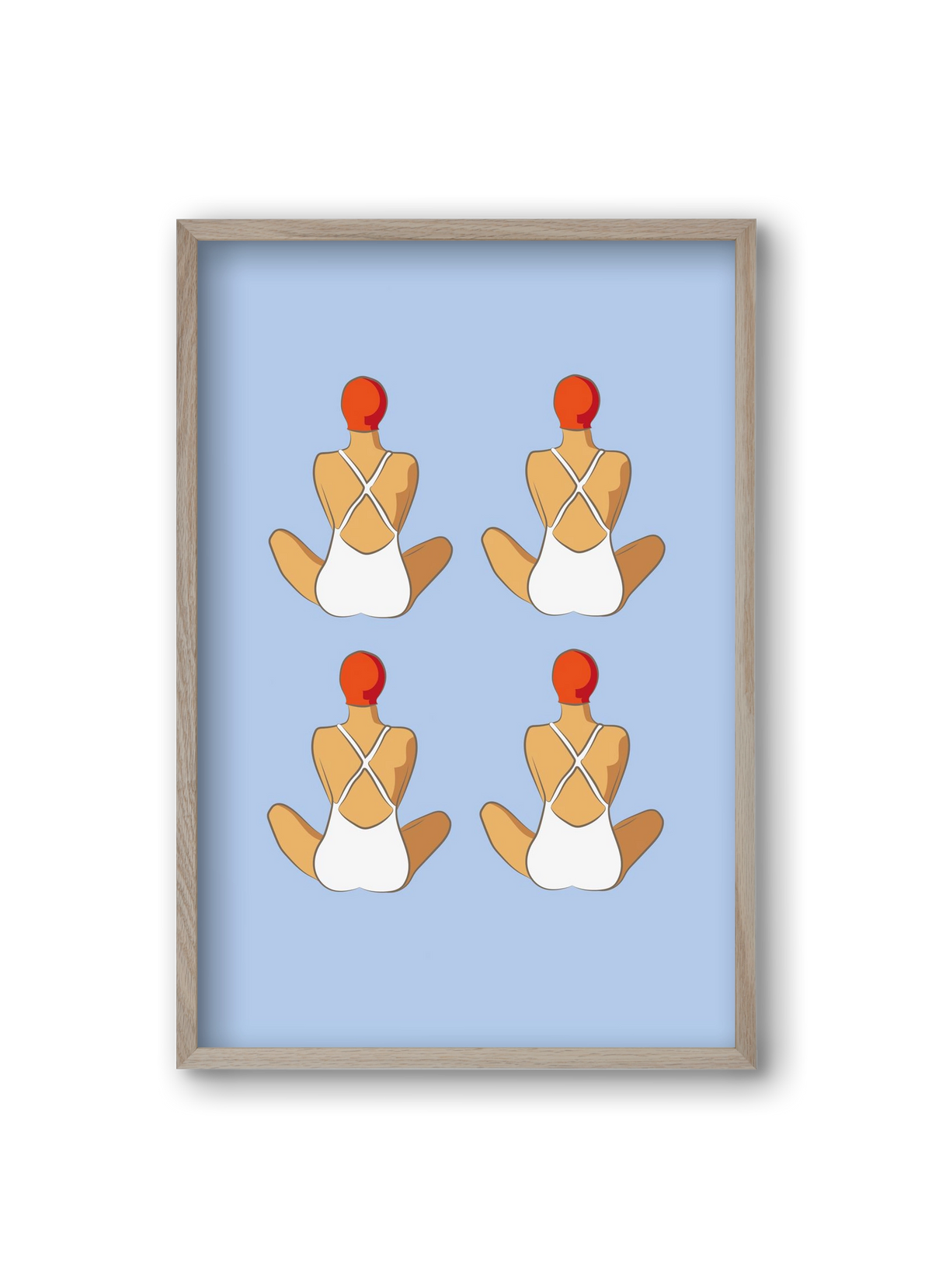 Beach 1, 20x30 cm (20x30 cm), Tölgy keret