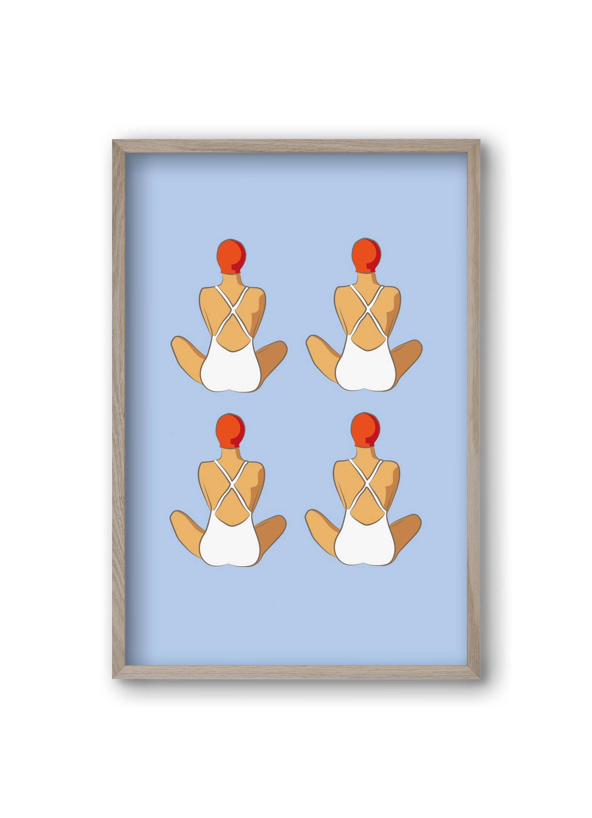 Beach 1, 20x30 cm (20x30 cm), Tölgy keret