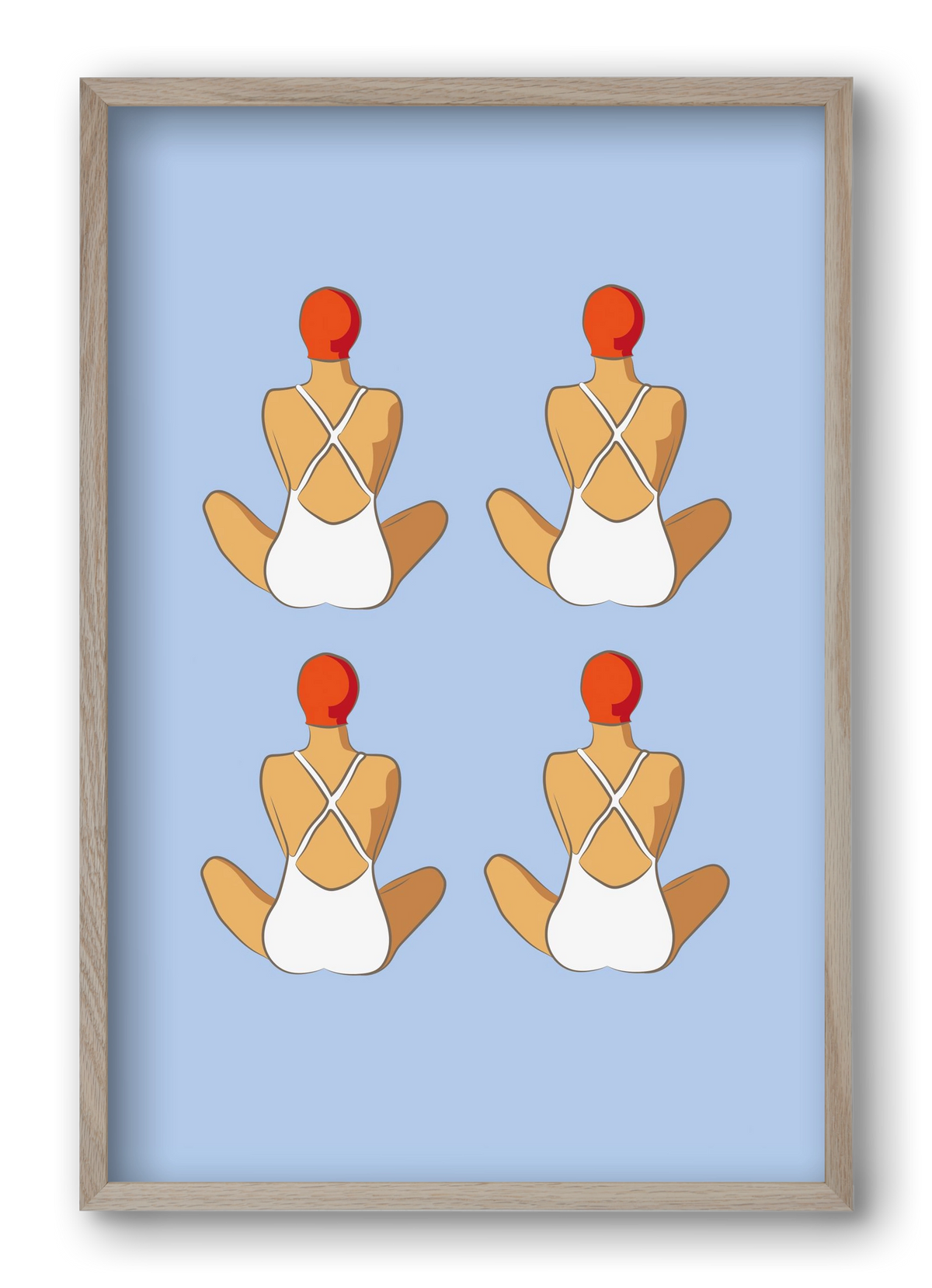 Beach 1, 40x60 cm (40x60 cm), Tölgy keret