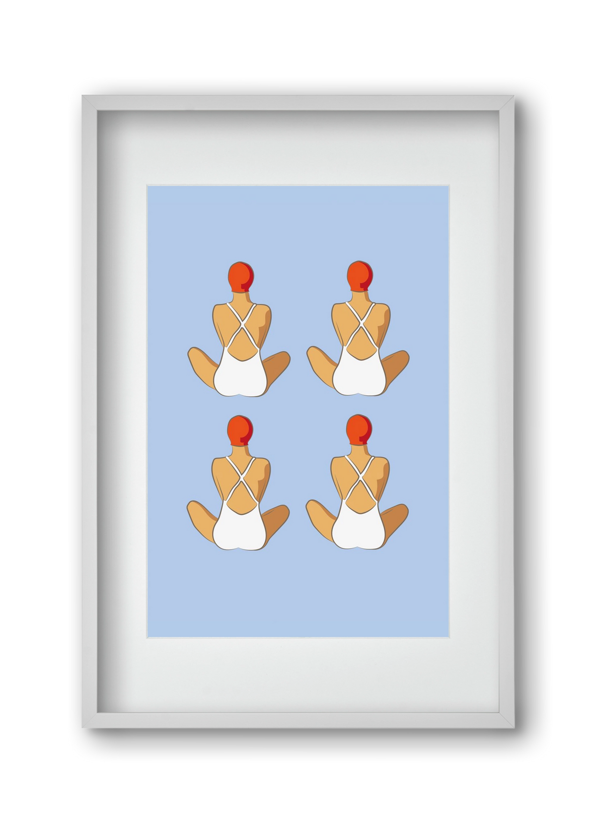 Beach 1, 30x45 cm (20x30 cm), Fehér keret, paszpartuval