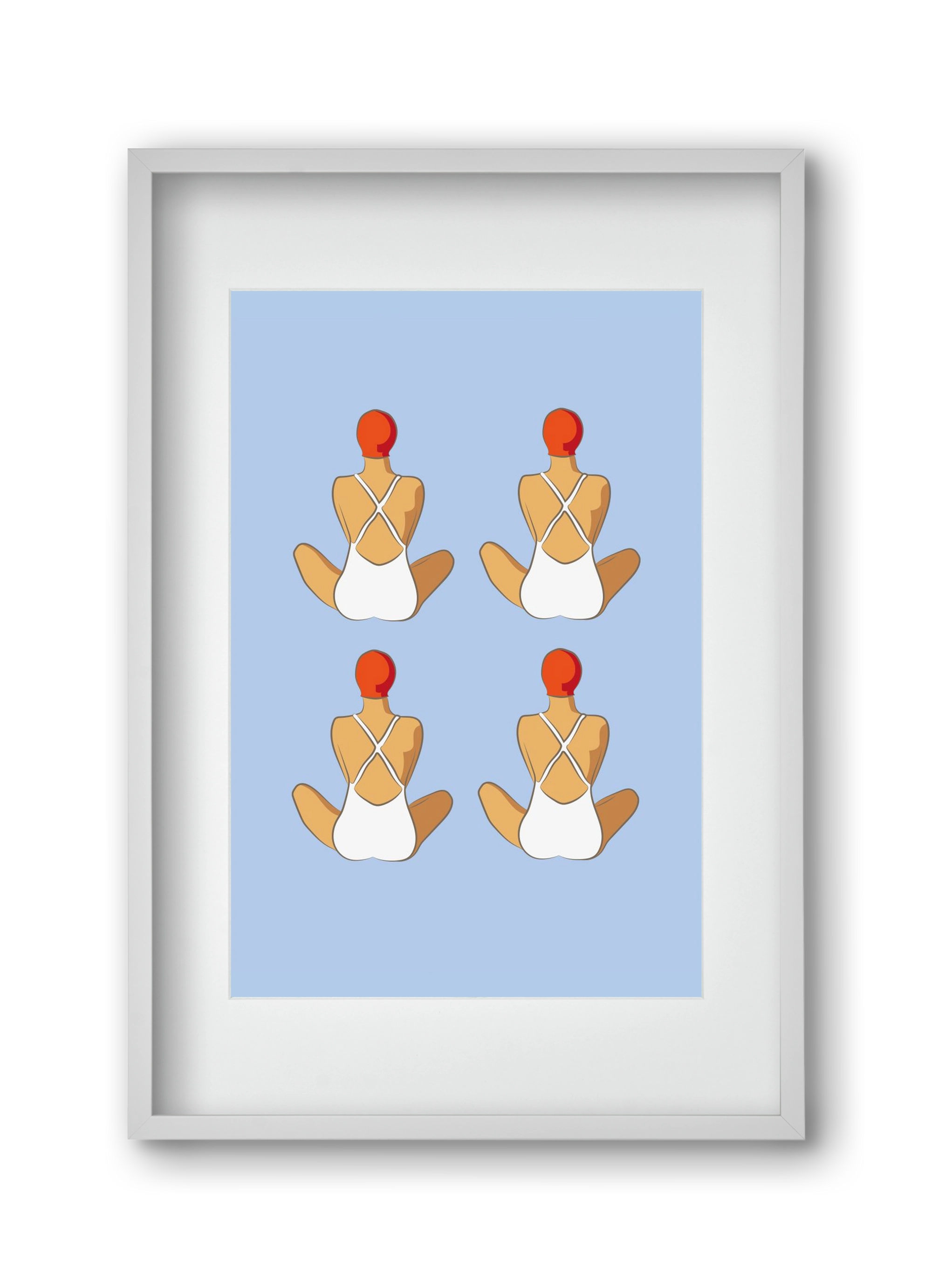 Beach 1, 30x45 cm (20x30 cm), Fehér keret, paszpartuval