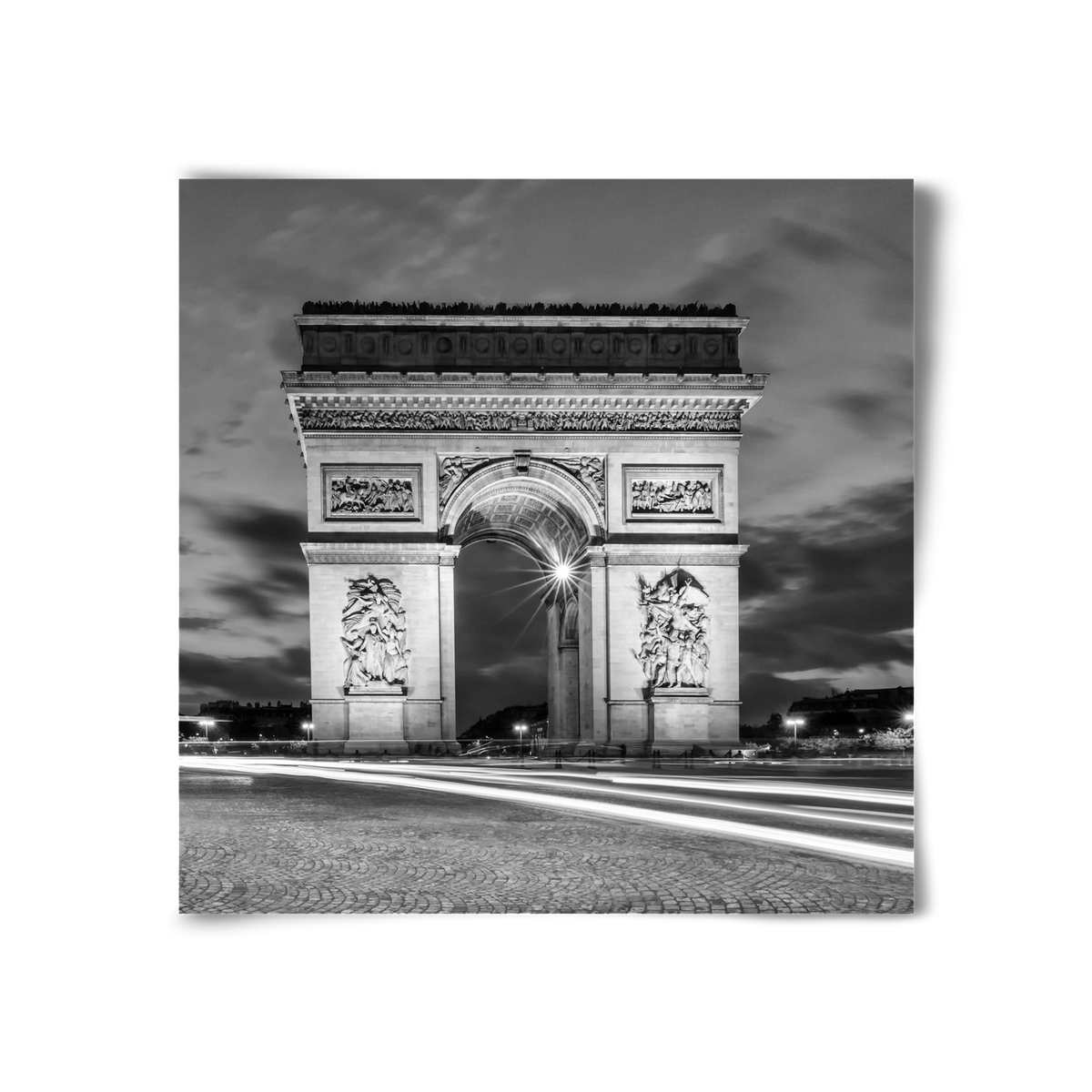 PARIS Arc de Triomphe | monochrome, 30x30 cm, Keret nélkül