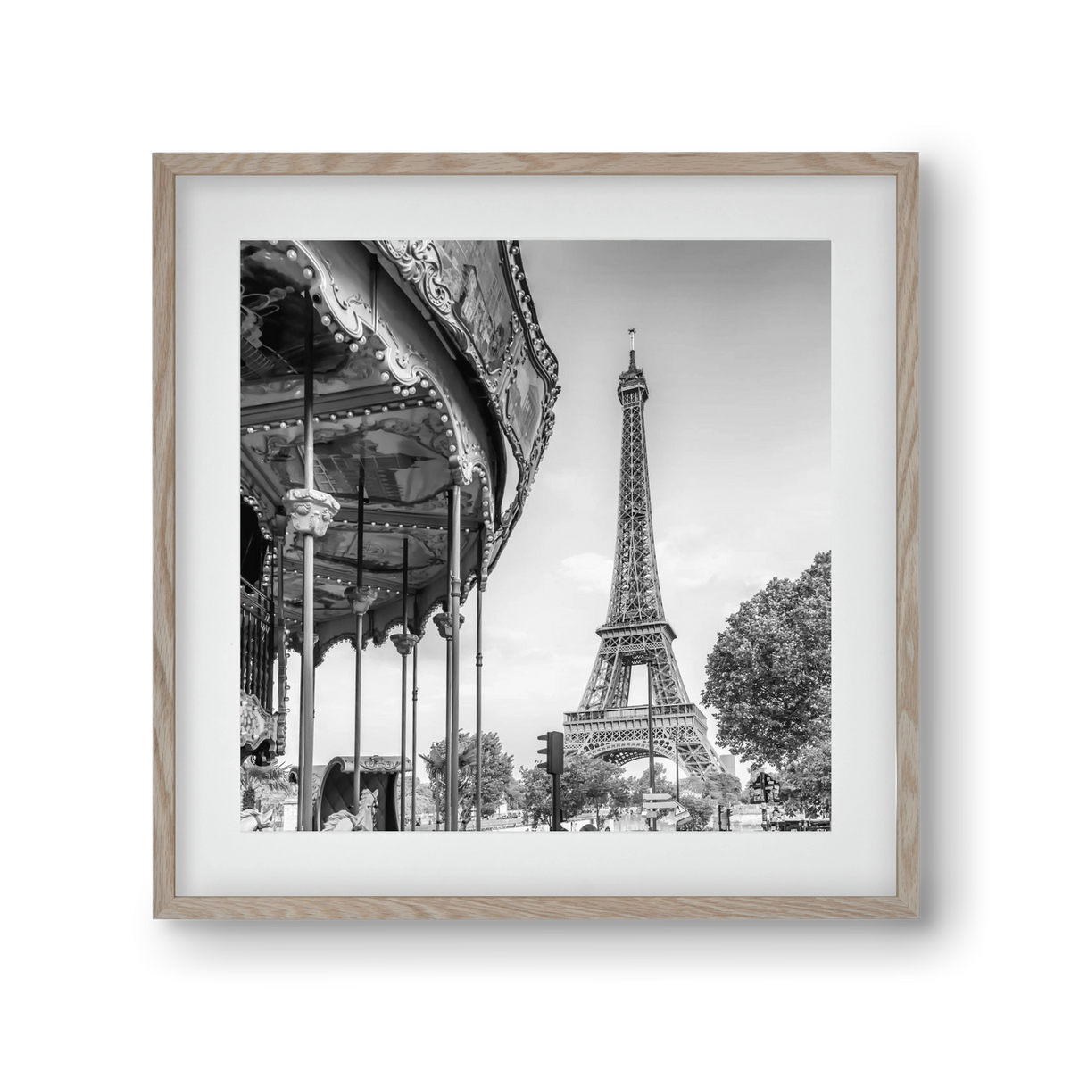 Typical Paris | monochrome, 30x30 cm (20x20 cm), Tölgy keret, paszpartuval