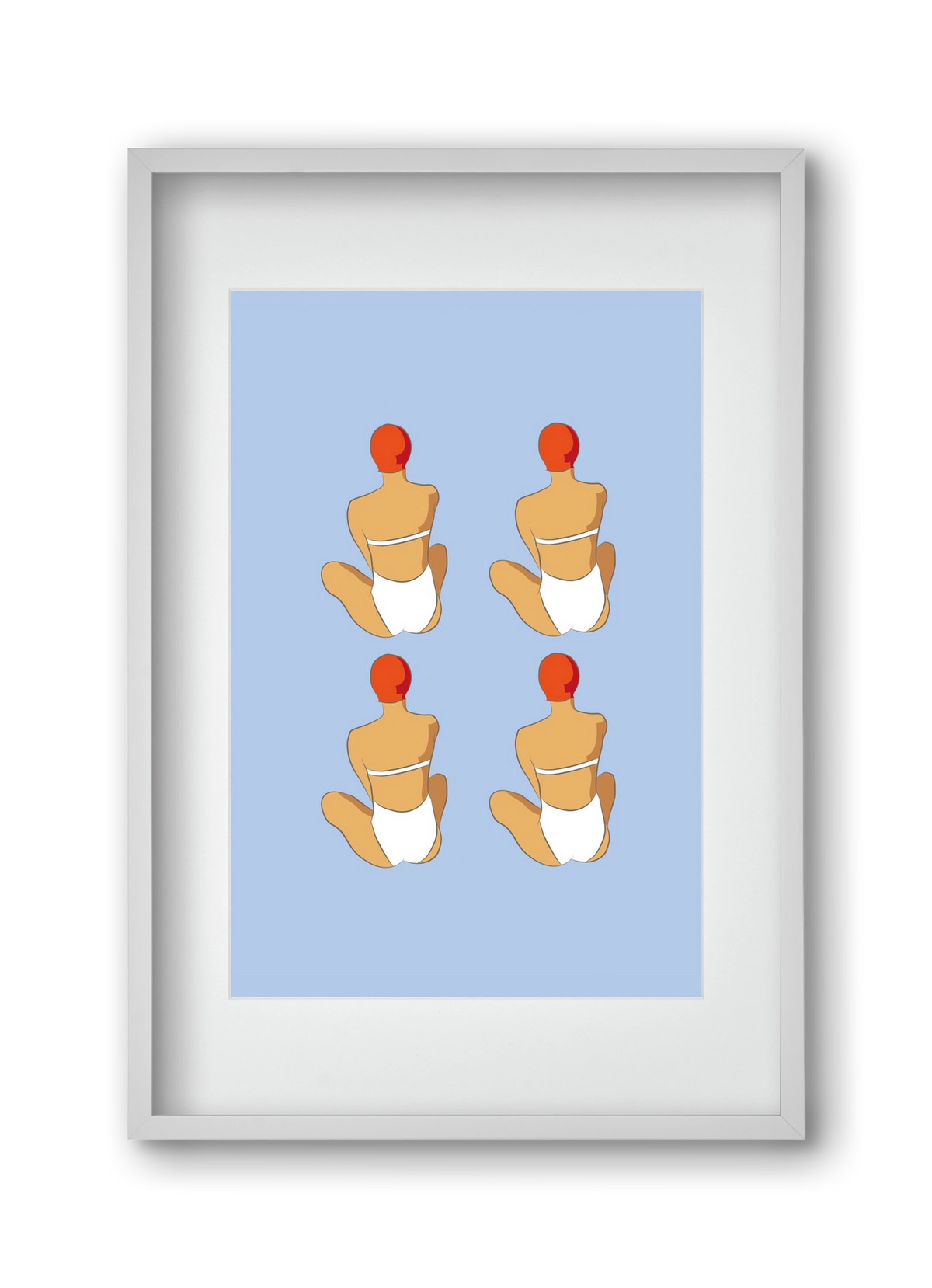 Beach 2, 30x45 cm (20x30 cm), Fehér keret, paszpartuval