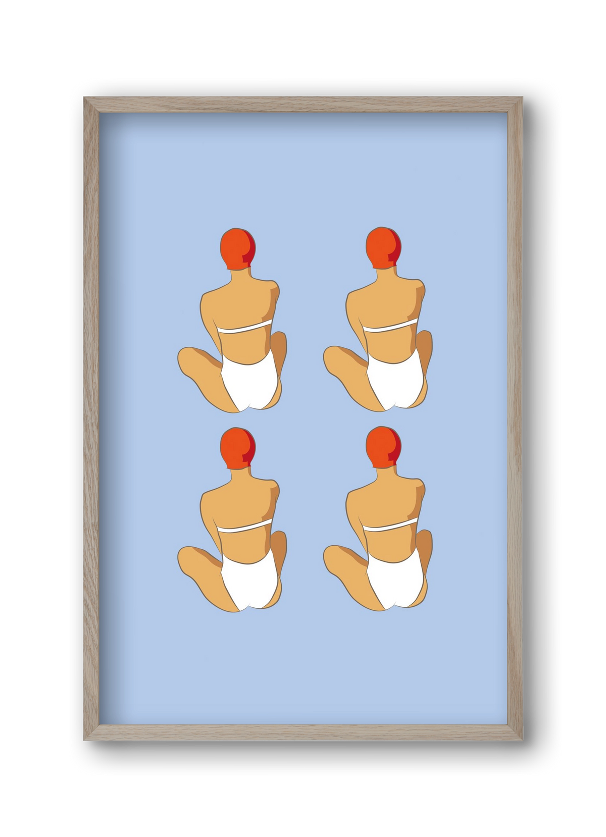 Beach 2, 30x45 cm (30x45 cm), Tölgy keret