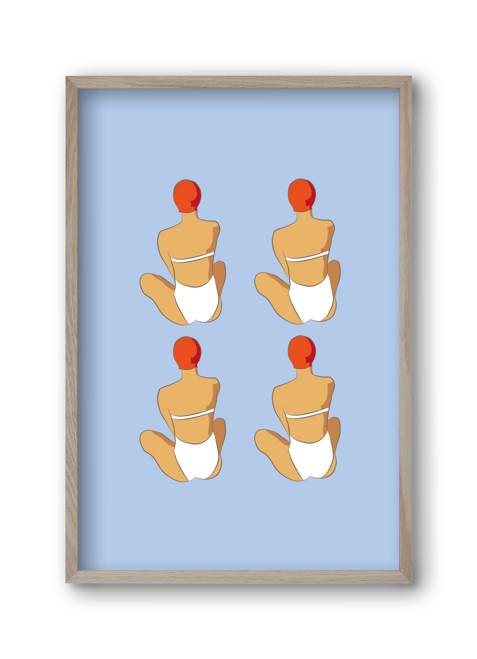 Beach 2, 30x45 cm (30x45 cm), Tölgy keret