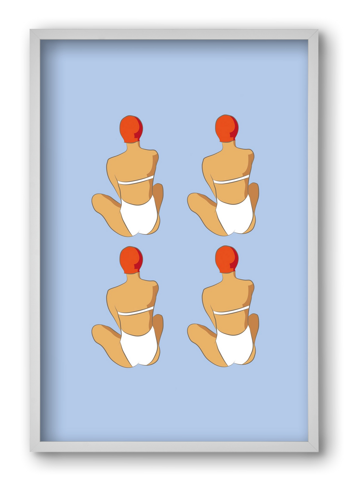 Beach 2, 40x60 cm (40x60 cm), Fehér keret