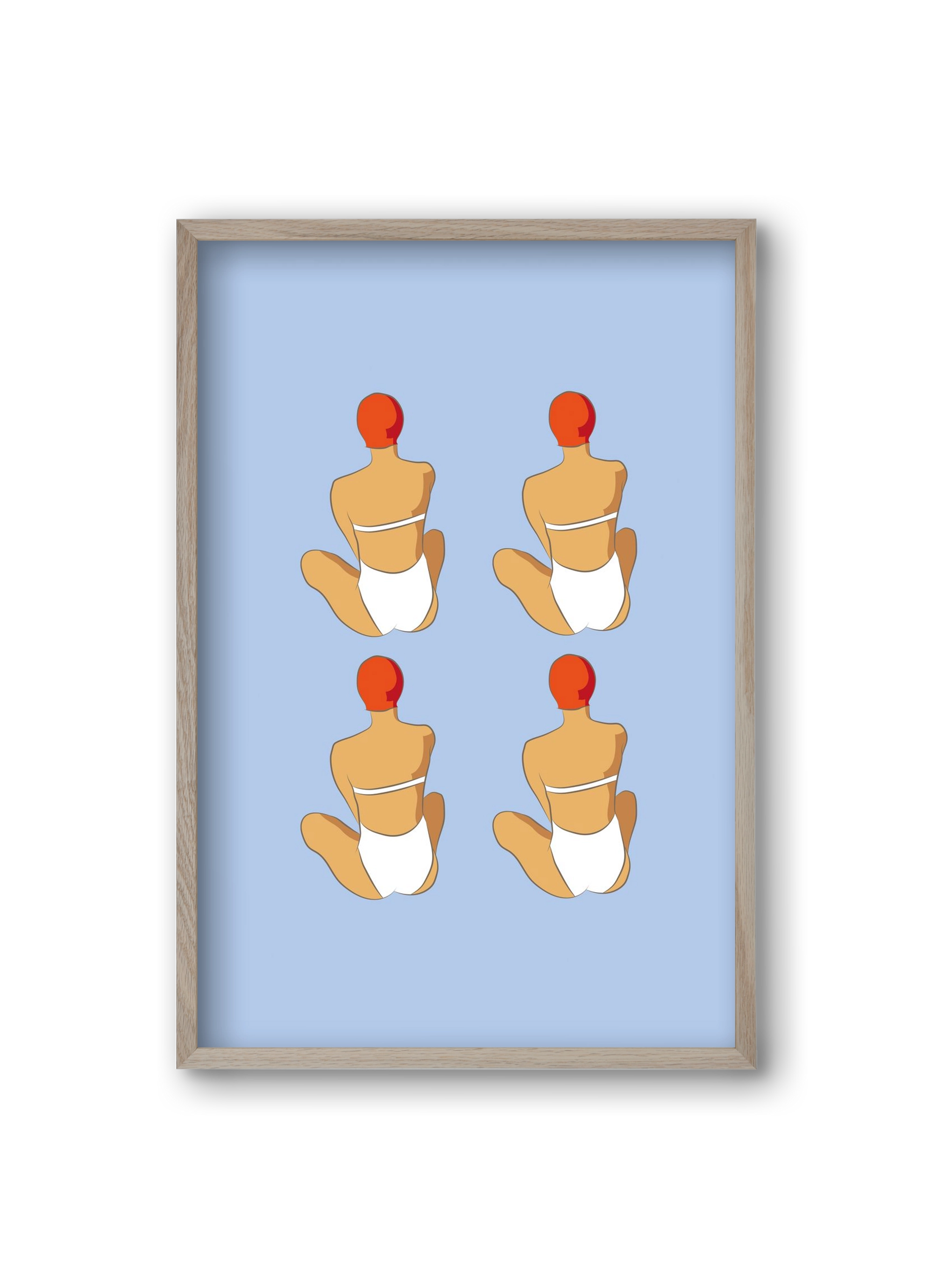 Beach 2, 20x30 cm (20x30 cm), Tölgy keret