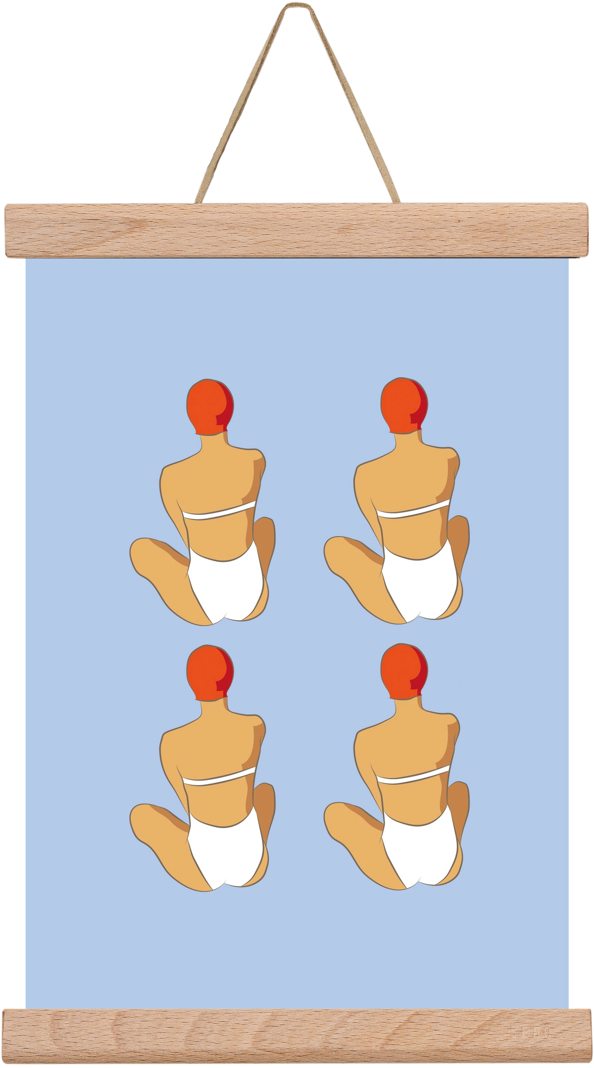 Beach 2, 20x30 cm (20x30 cm), Tölgy akasztó