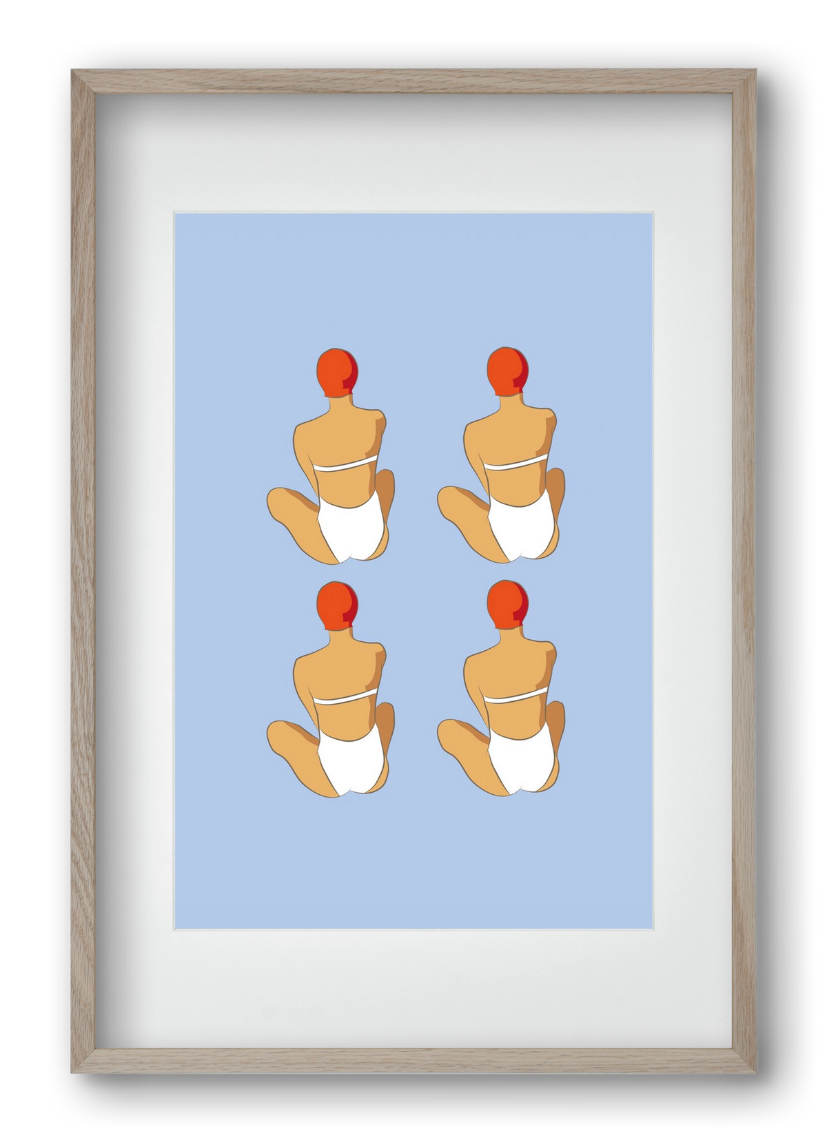 Beach 2, 40x60 cm (30x45 cm), Tölgy keret, paszpartuval