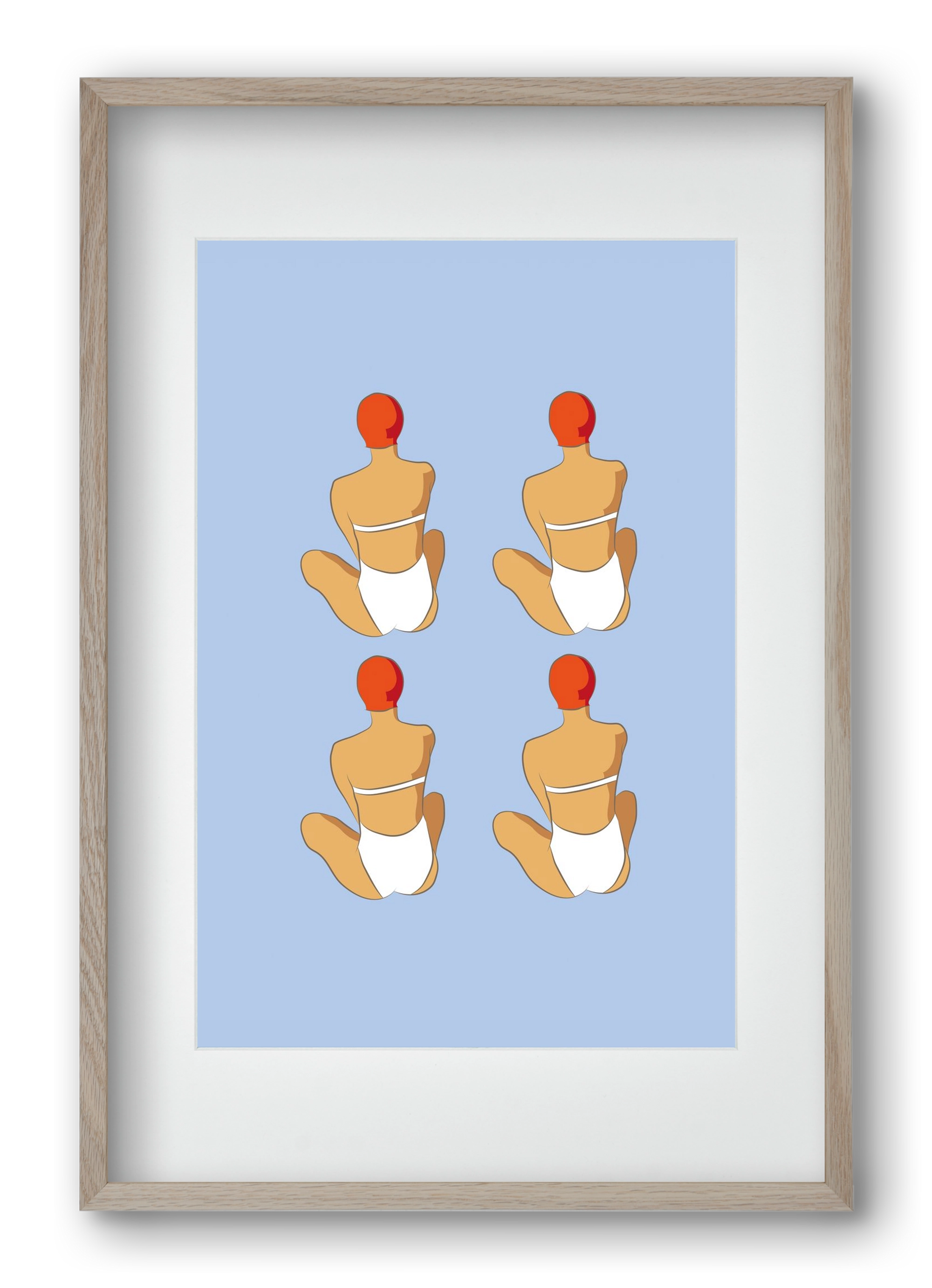 Beach 2, 40x60 cm (30x45 cm), Tölgy keret, paszpartuval