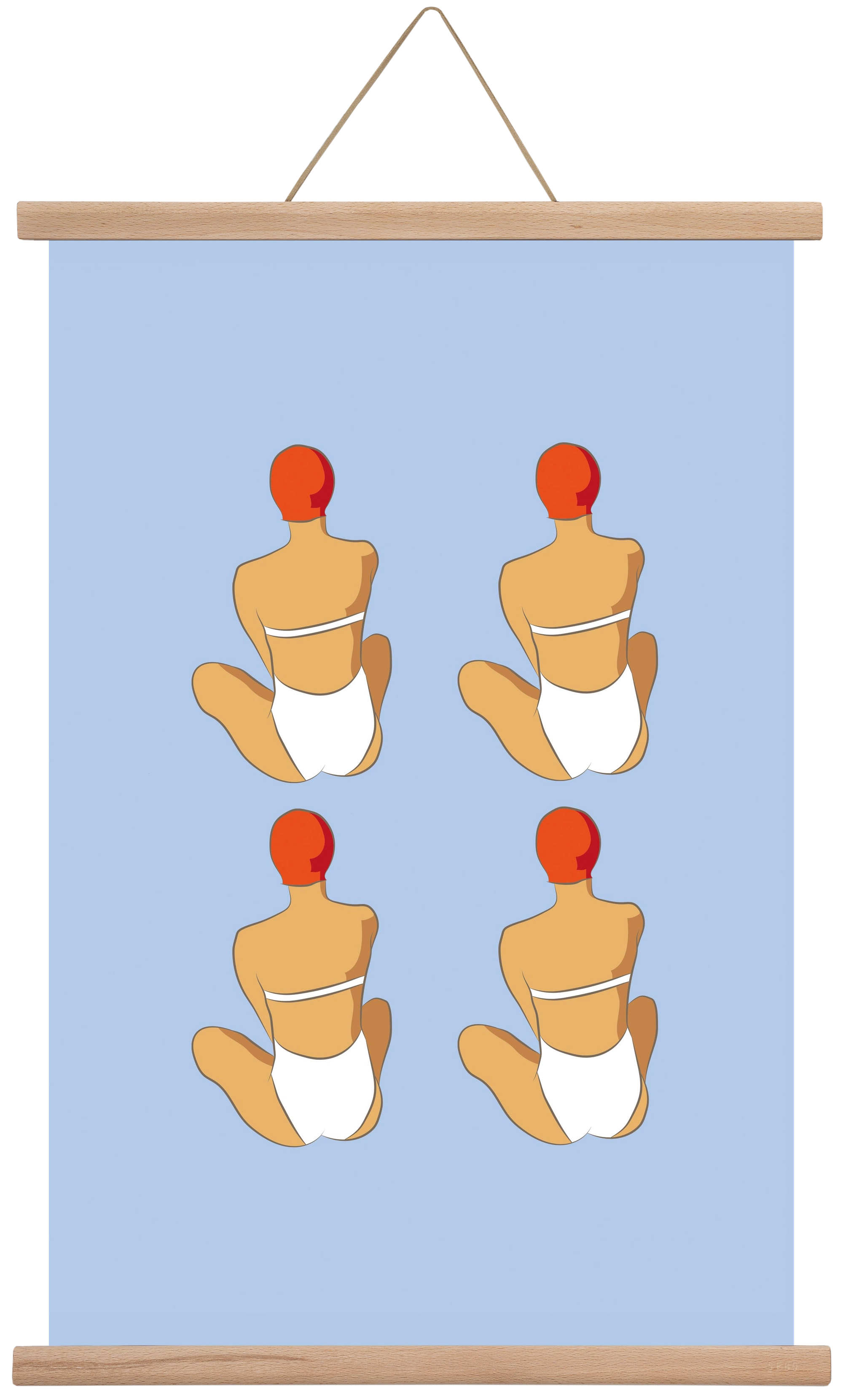 Beach 2, 40x60 cm (40x60 cm), Tölgy akasztó