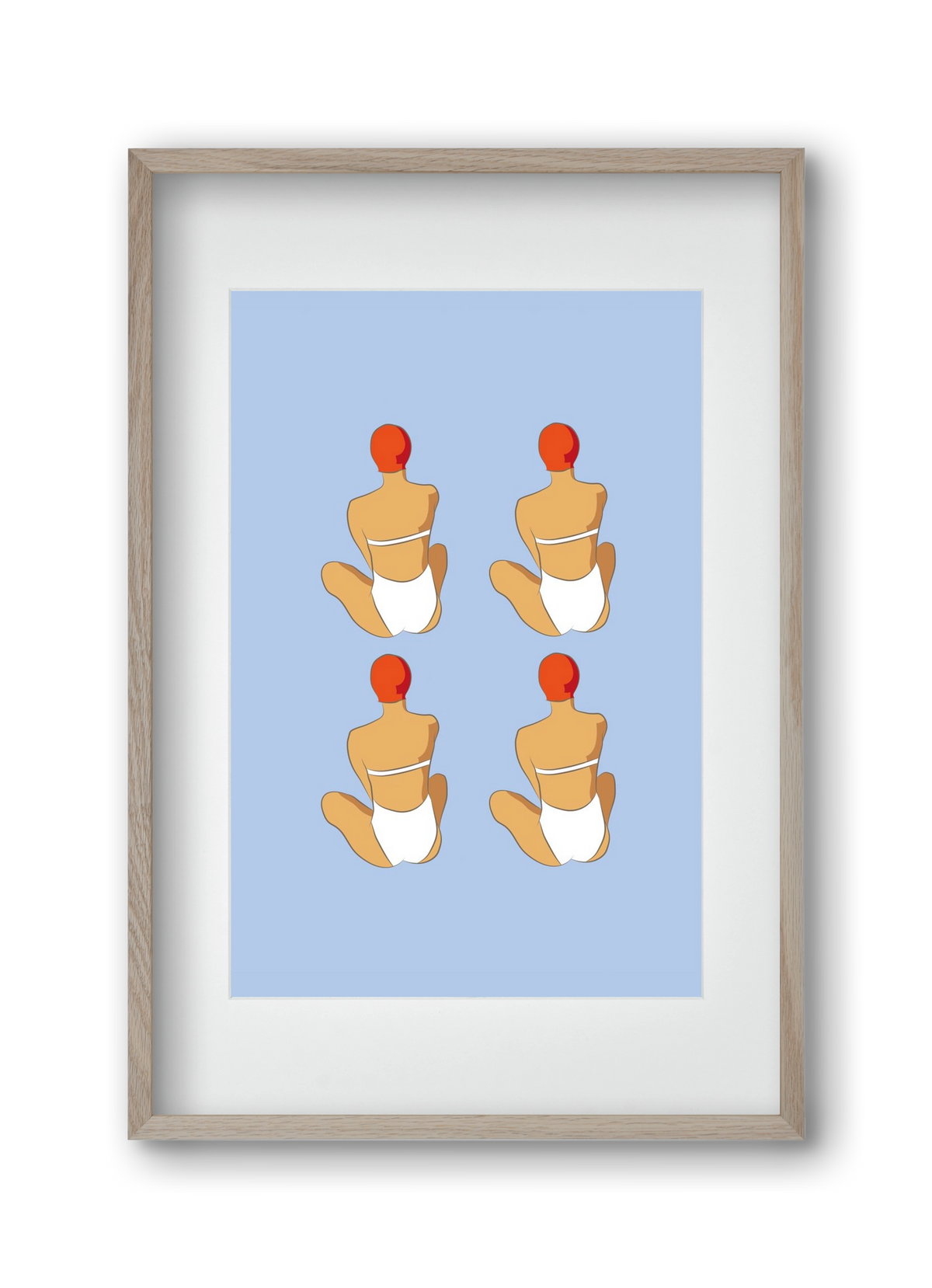 Beach 2, 30x45 cm (20x30 cm), Tölgy keret, paszpartuval