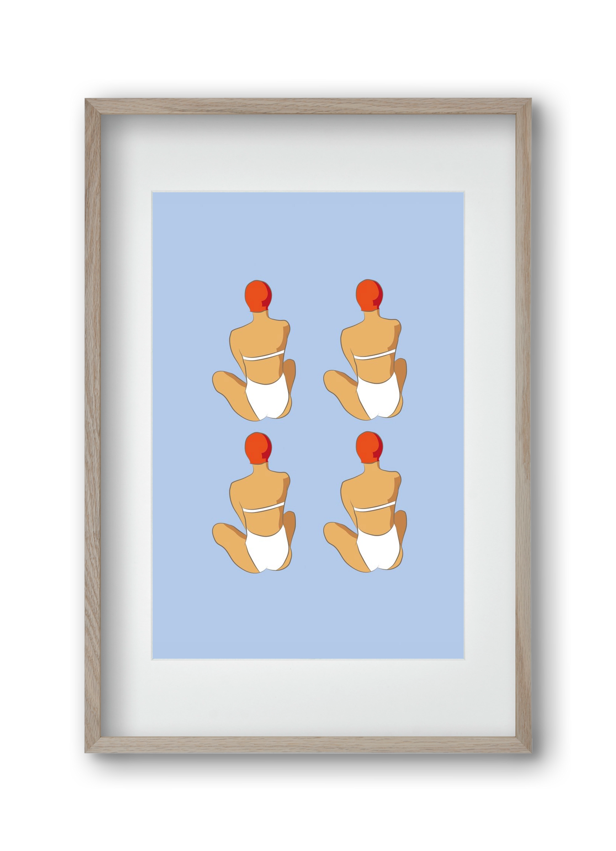 Beach 2, 30x45 cm (20x30 cm), Tölgy keret, paszpartuval