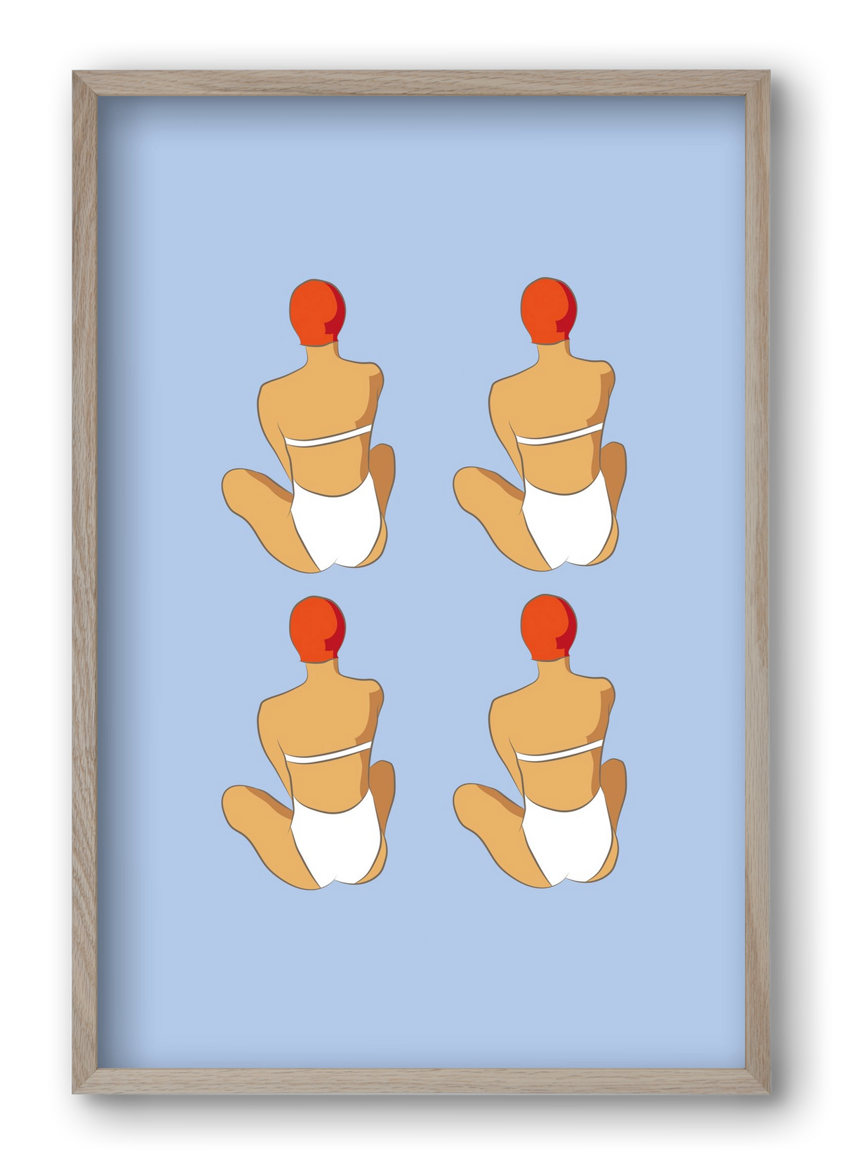 Beach 2, 40x60 cm (40x60 cm), Tölgy keret