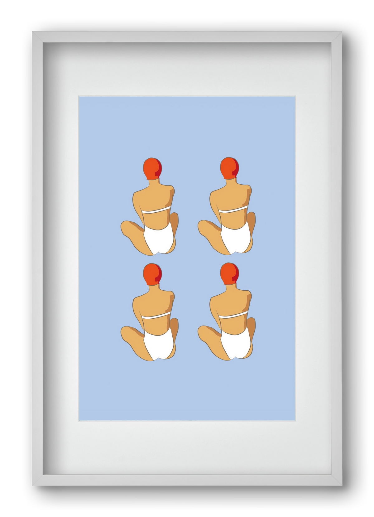 Beach 2, 40x60 cm (30x45 cm), Fehér keret, paszpartuval