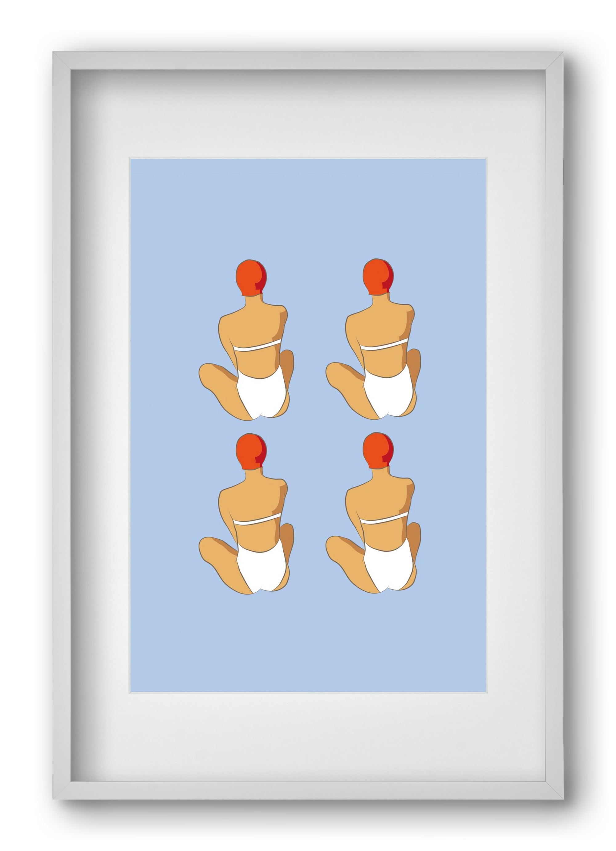 Beach 2, 40x60 cm (30x45 cm), Fehér keret, paszpartuval