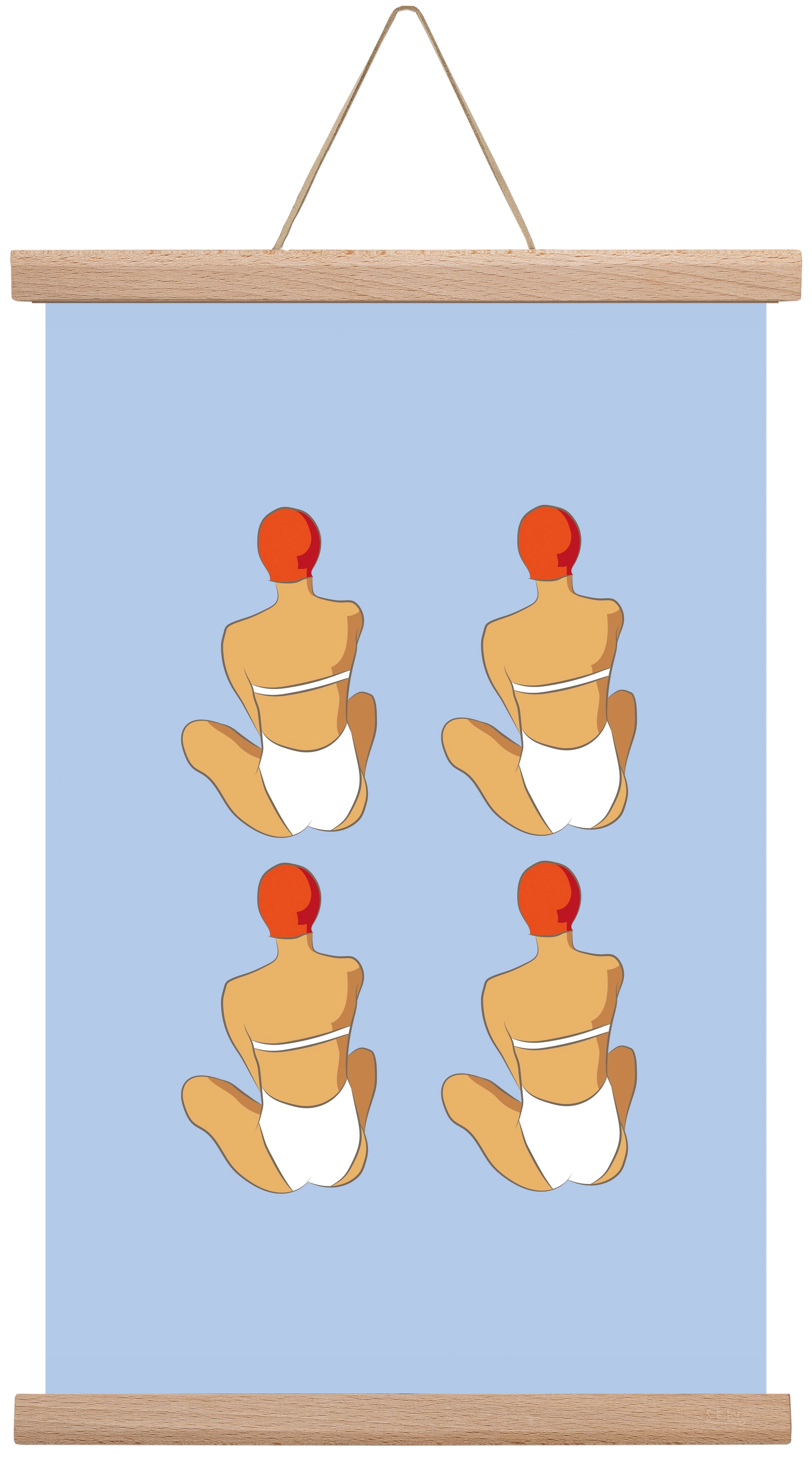 Beach 2, 30x45 cm (30x45 cm), Tölgy akasztó