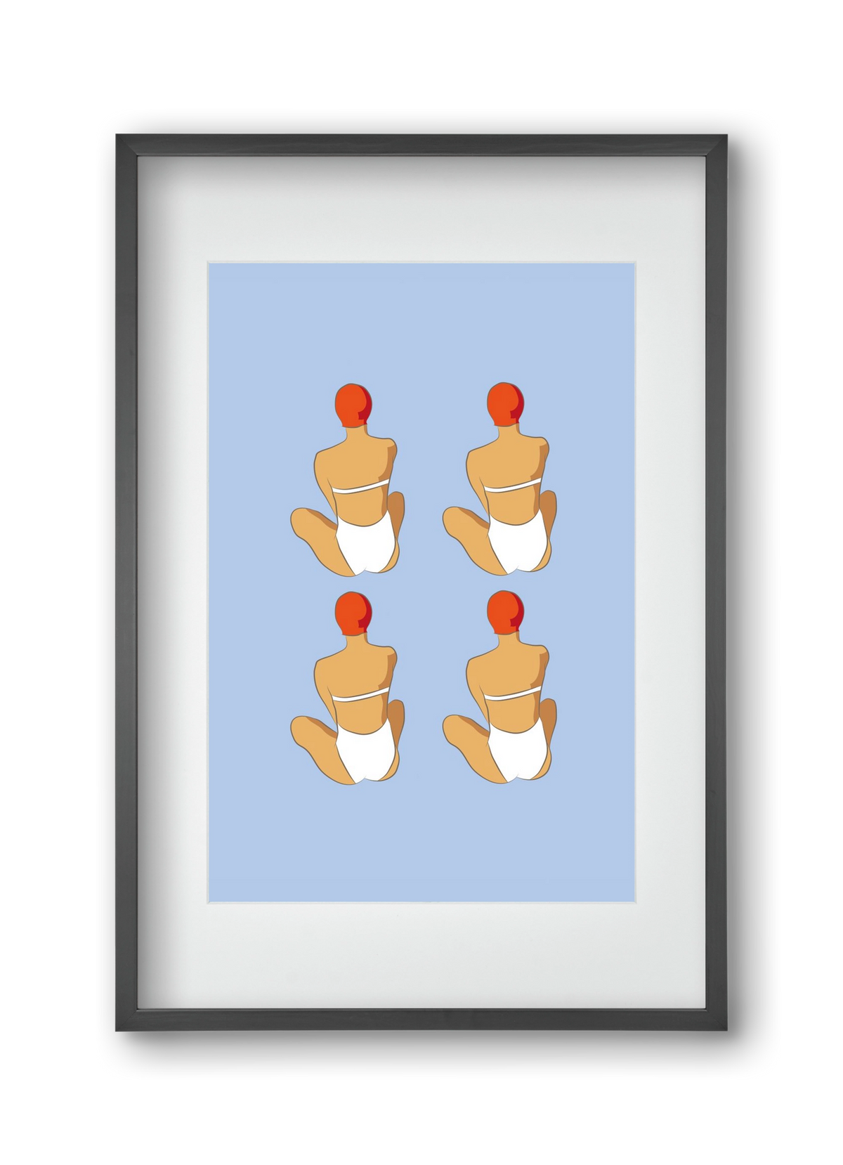 Beach 2, 30x45 cm (20x30 cm), Fekete keret, paszpartuval